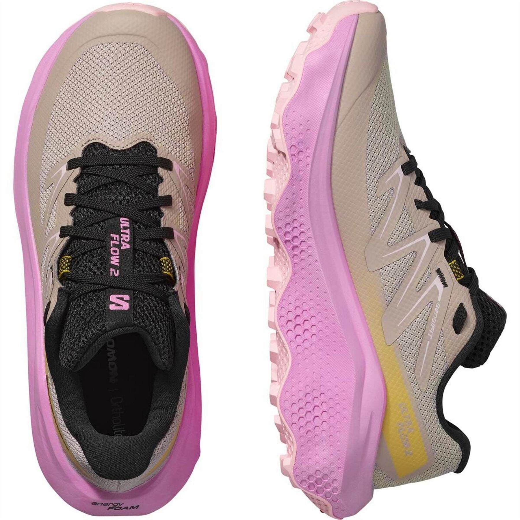 Salomon Womens Ultra Flow 2 W Ethere Cyclamen Bla Trail Running