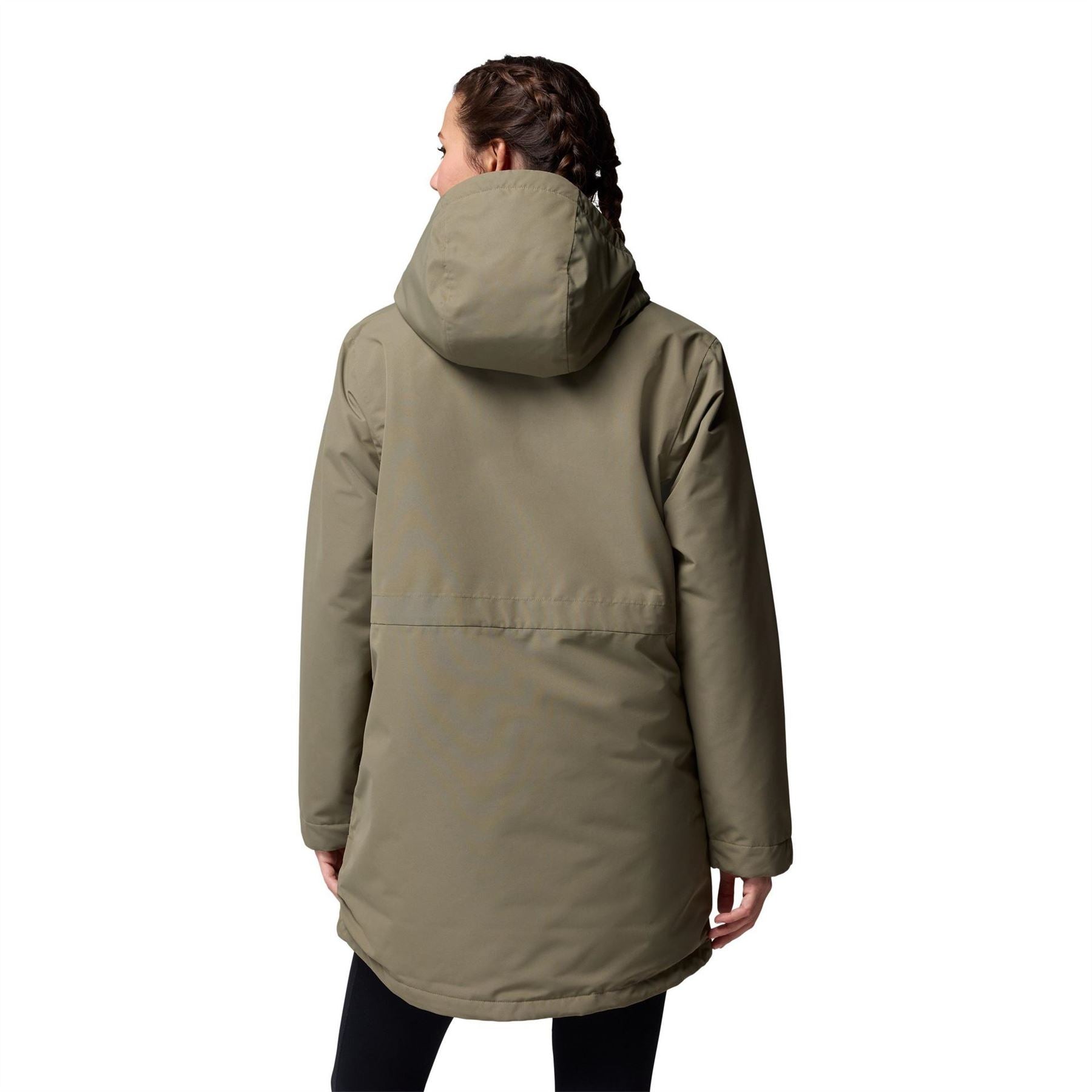 Columbia Pulask Hooded Solid Patterned Parka Jacket