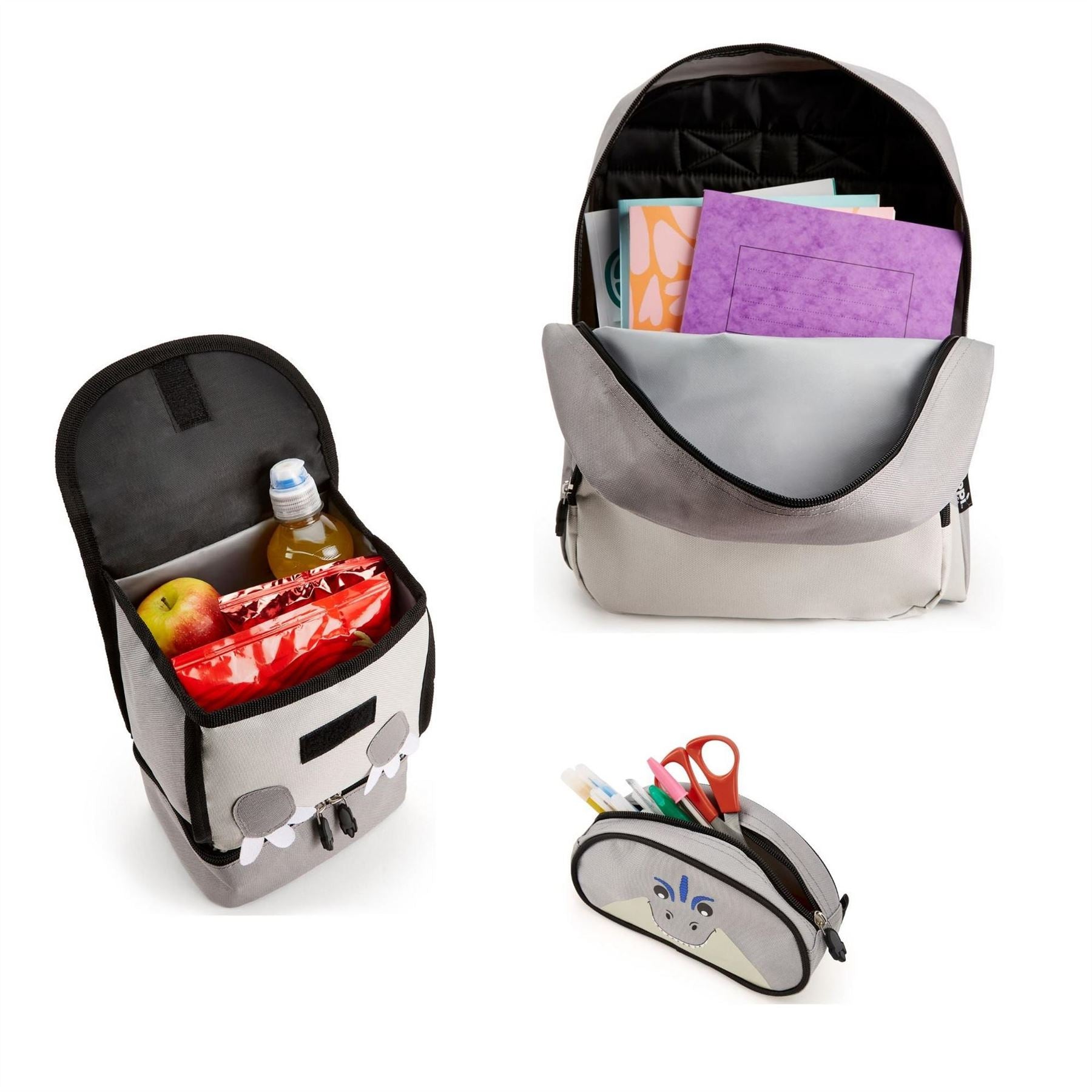 Zappi Co Baby Animal Backpack Set T Rex (backpack Lunch Box Pencil Case)