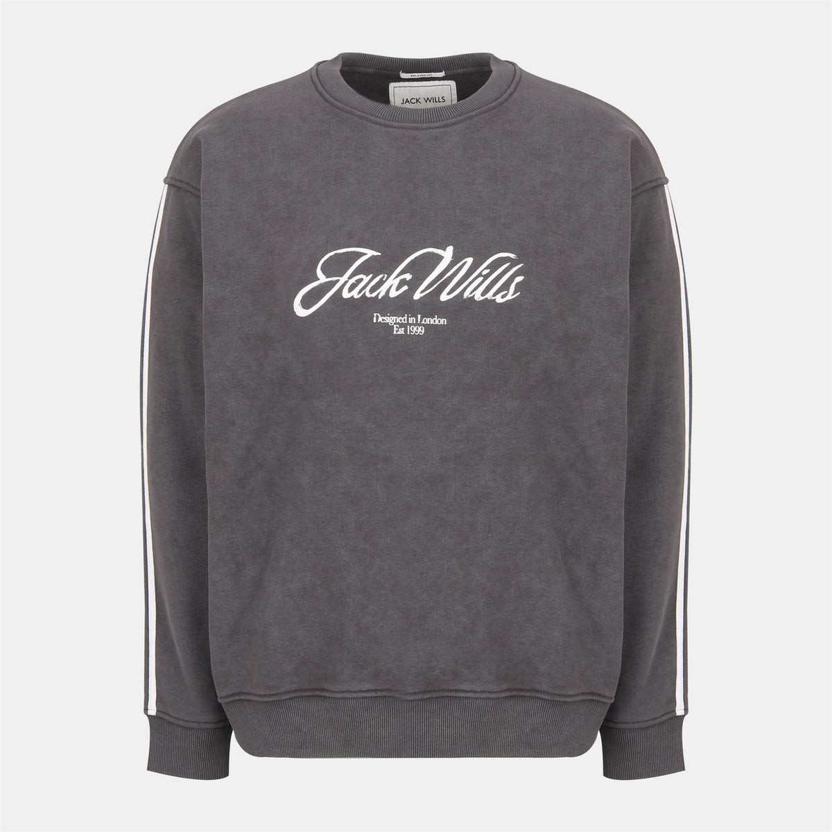 Jack Wills Watercolour Cotton Long Sleeve Oversized Fit Crew Sweatshirt