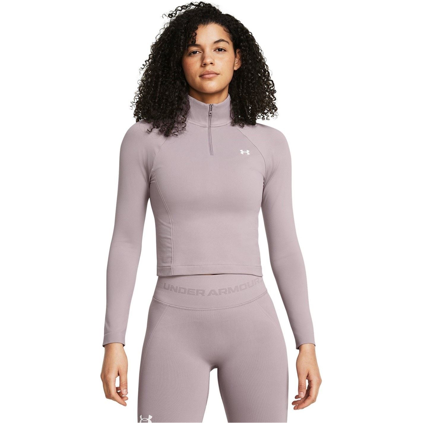 Under Armour Funnel Neck Zip Long Sleeve Raglan Athletic Top