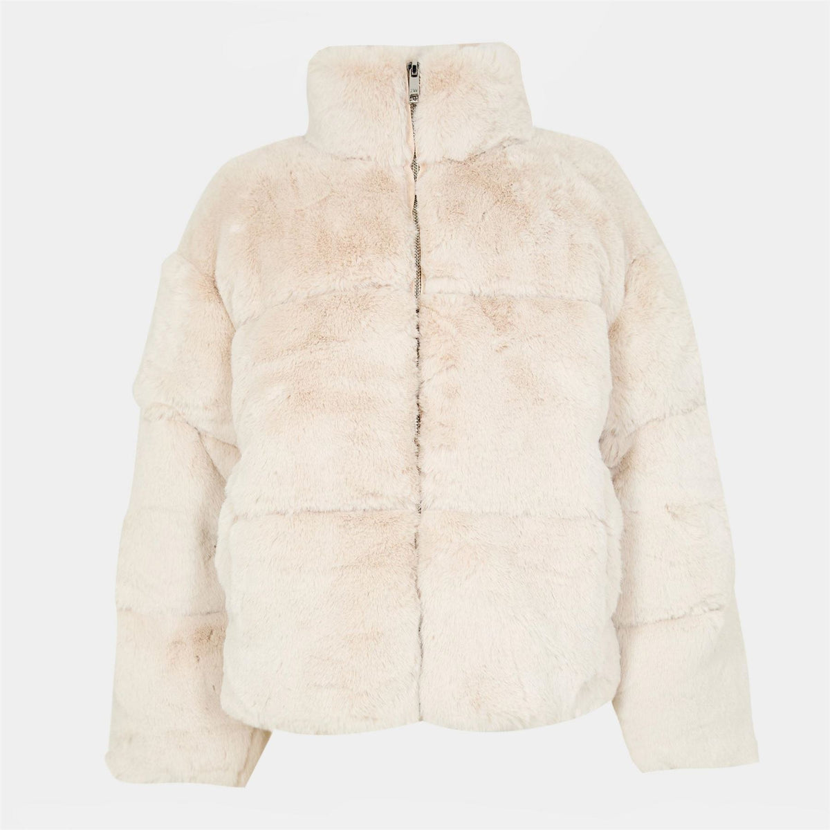 Jack Wills JW Fur Long Sleeve Short Puffer Jacket
