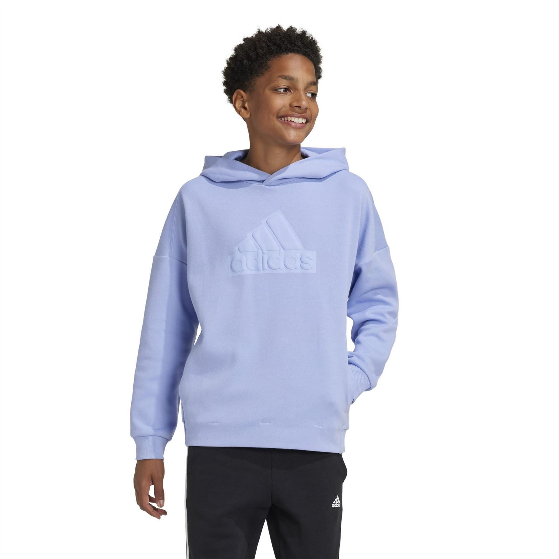 adidas Kids Logo Hooded Neck Long Sleeve Sweatshirt