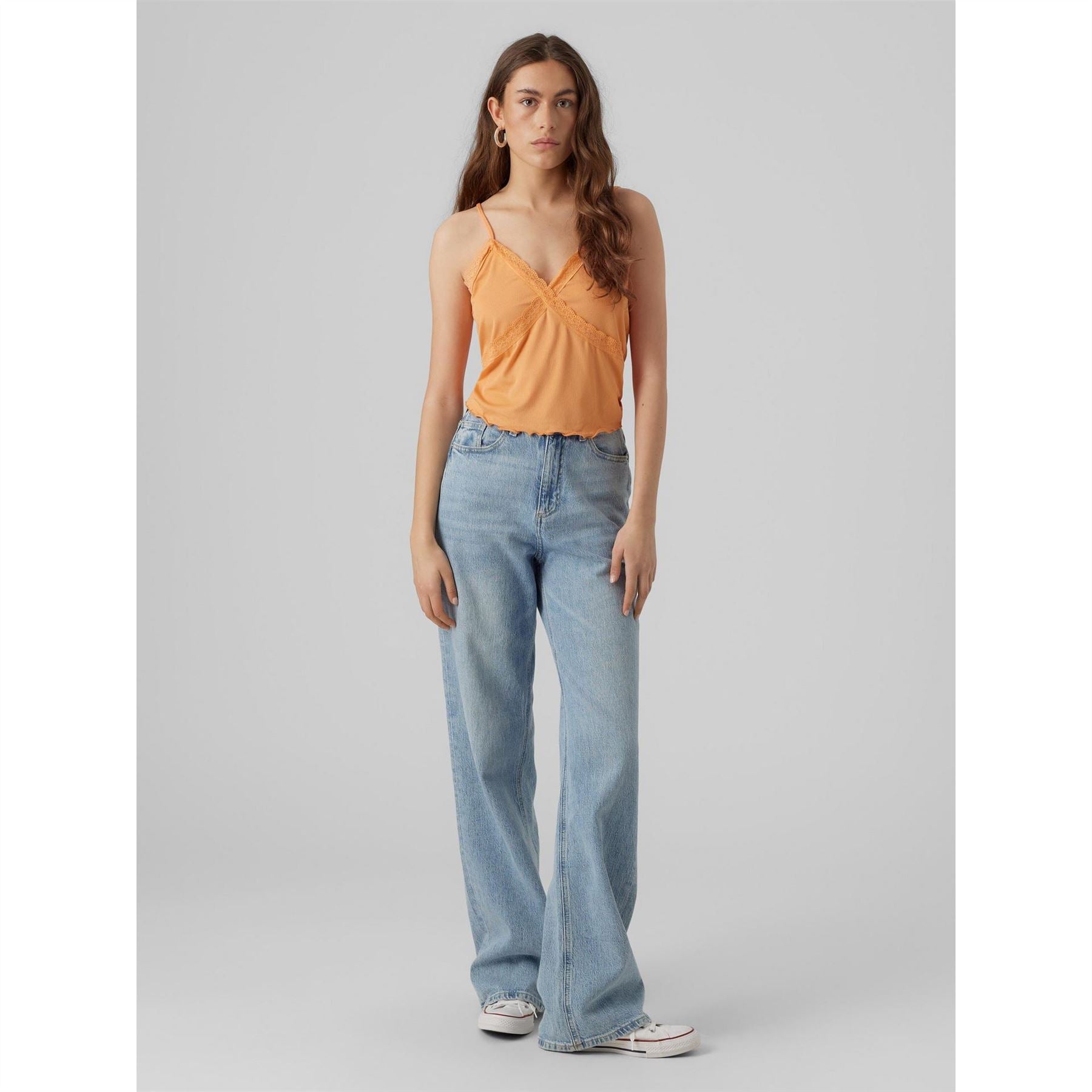 Vero Moda Knitted Short Sleeve Crop Top