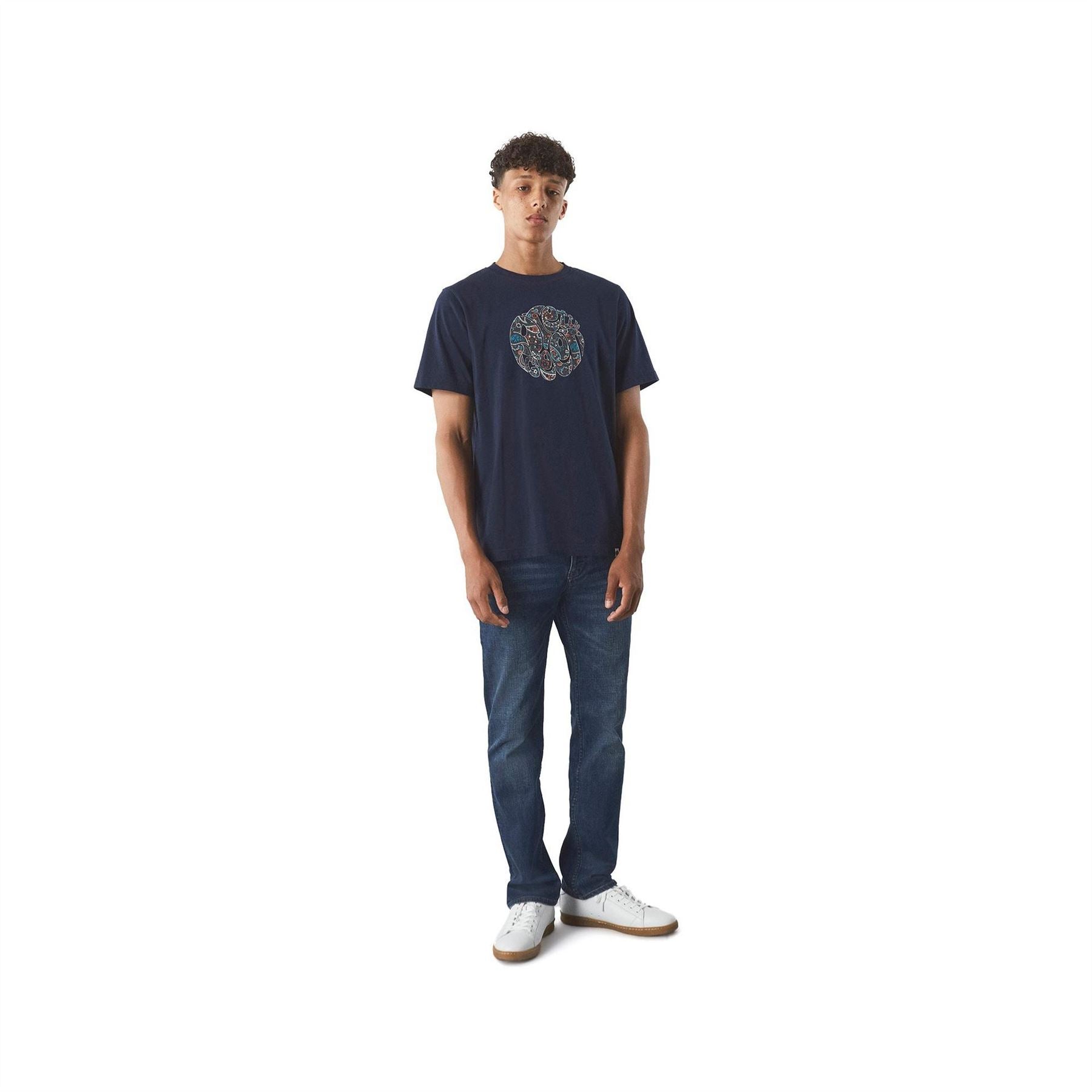 Pretty Green Wonderwall Logo Crew Neck Regular Fit T-Shirt