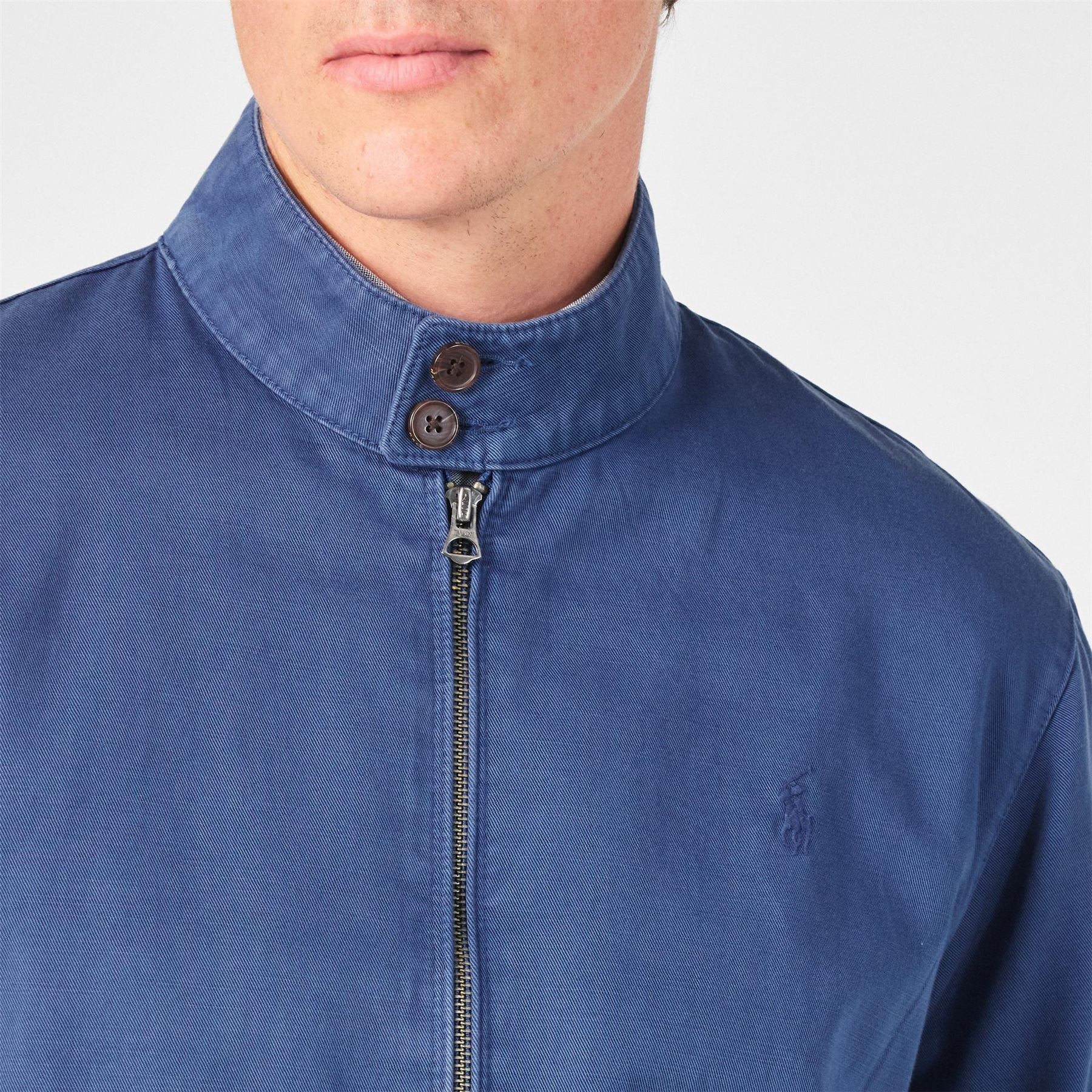 Polo Ralph Lauren Bedford Solid Patterned Ribbed Cuff Windbreaker Jacket