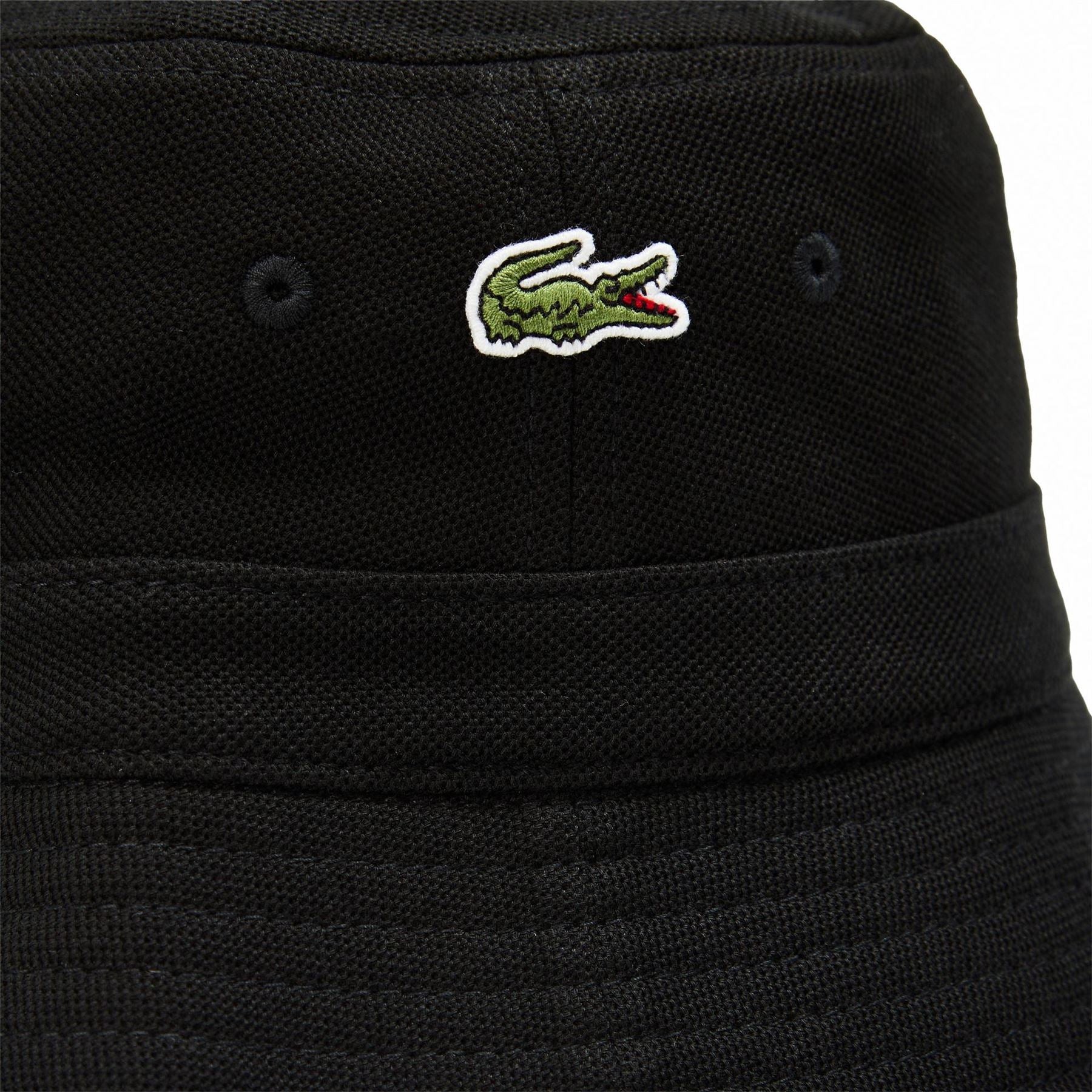 Lacoste Crocodile Logo Print All Around Brim Bucket Hat