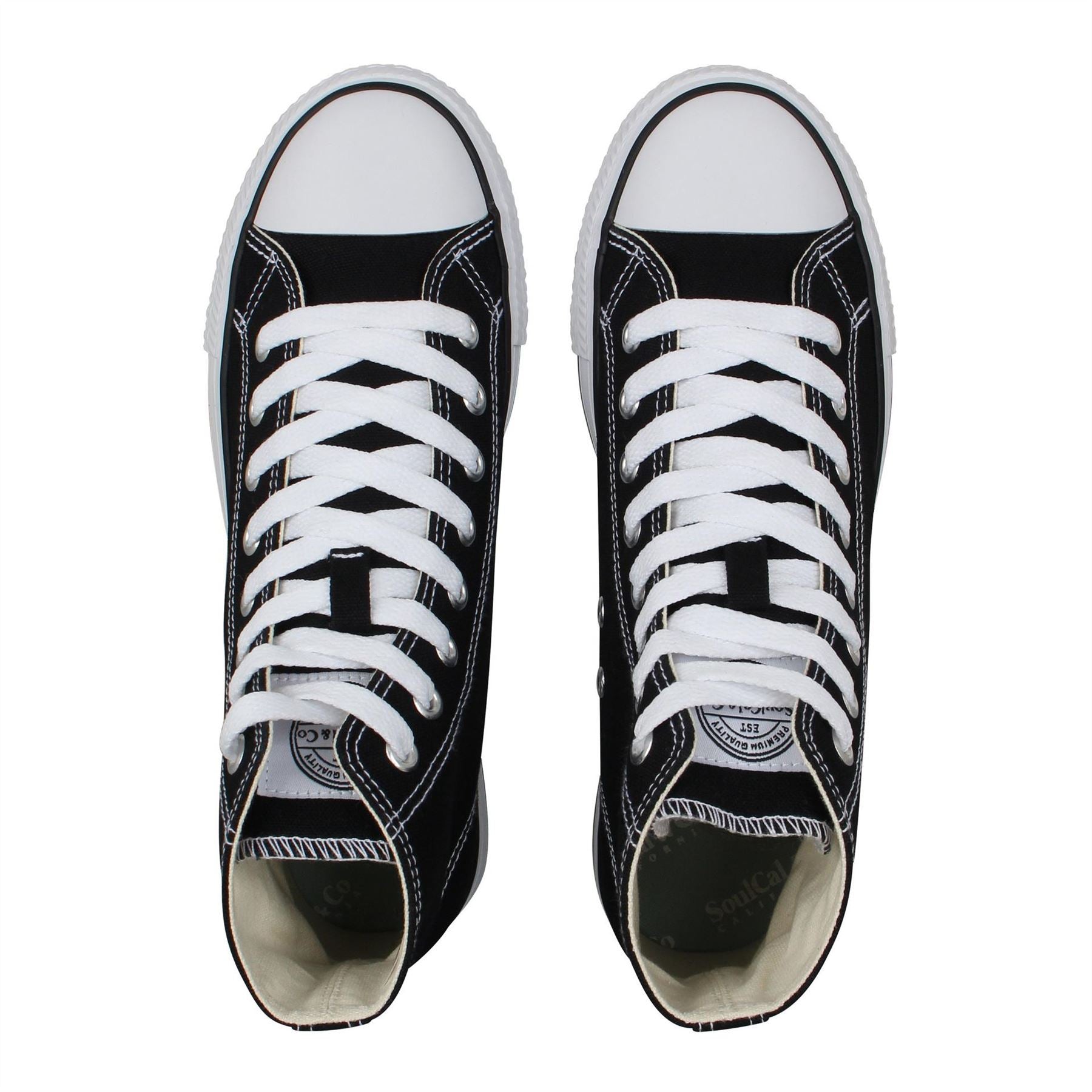 SoulCal Womens Canvasas High Top Platform Trainers