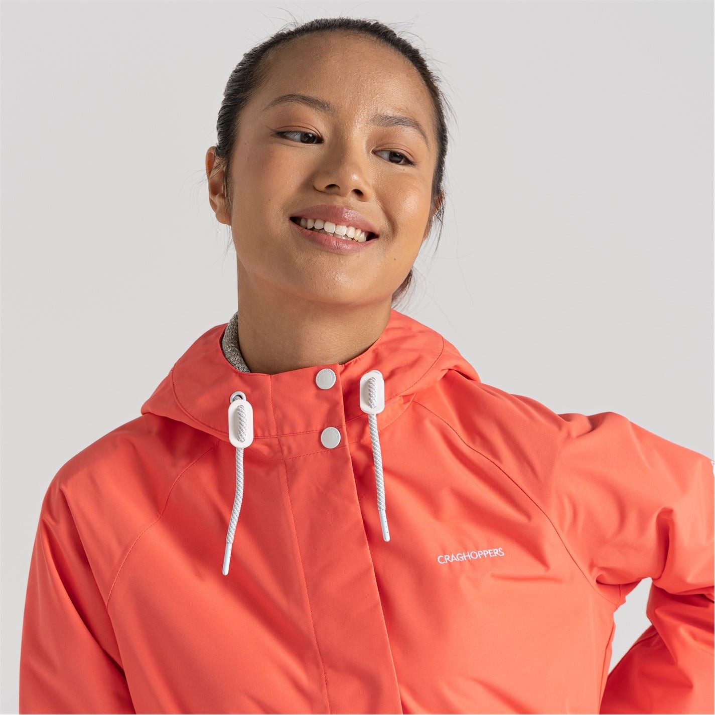 Craghoppers Lilah Hooded Rain Jacket with Elasticated Cuff