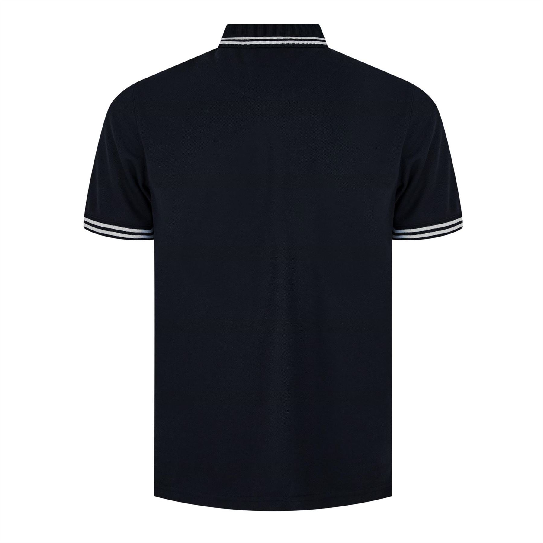 Ted Baker Striped Trim Short Sleeve Polo Shirt