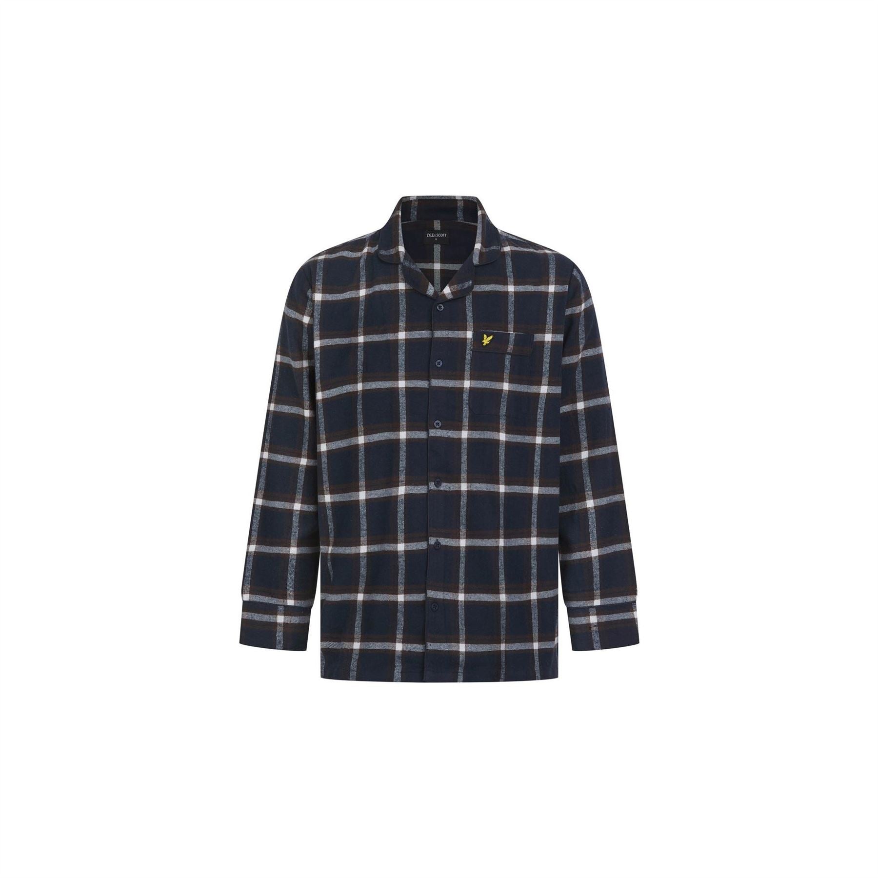 Lyle and Scott Flannel Collared Neck Long Sleeve Pyjama Set