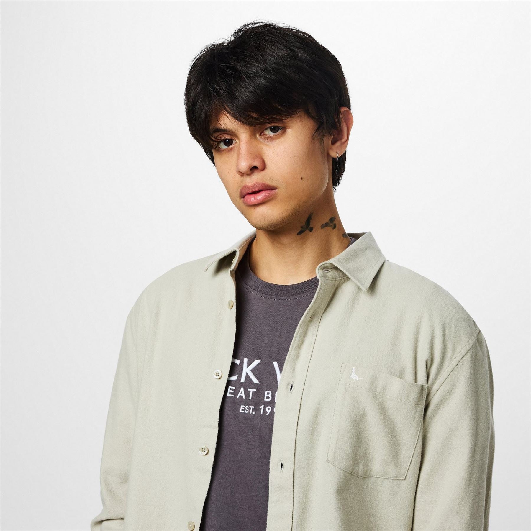Jack Wills Mens Plain Flannel Shirt