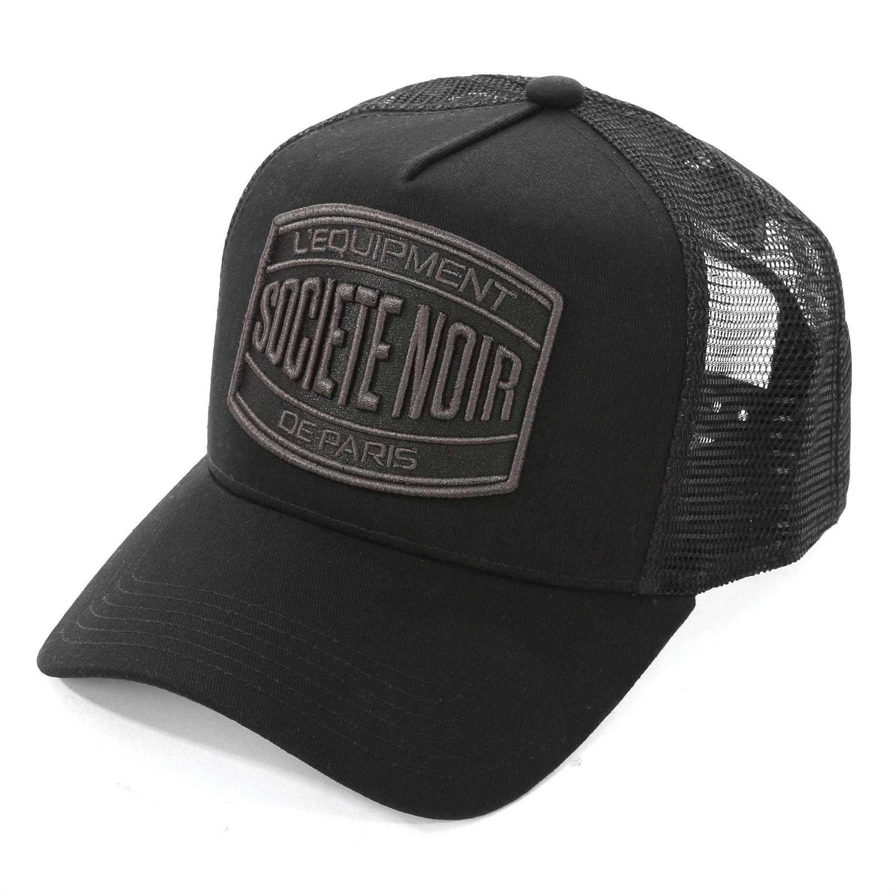Societe Noir Logo Lettering Adjustable Trucker Cap