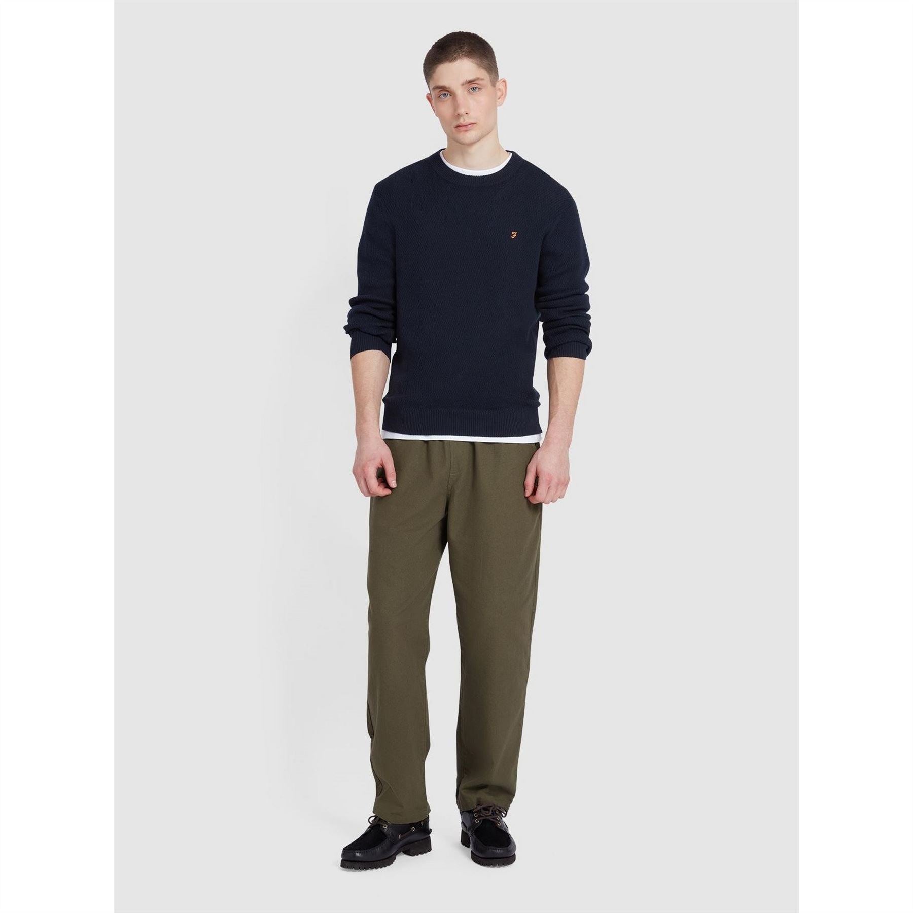 Farah Rainhill Crew Regular Fit Long Sleeve Sweater