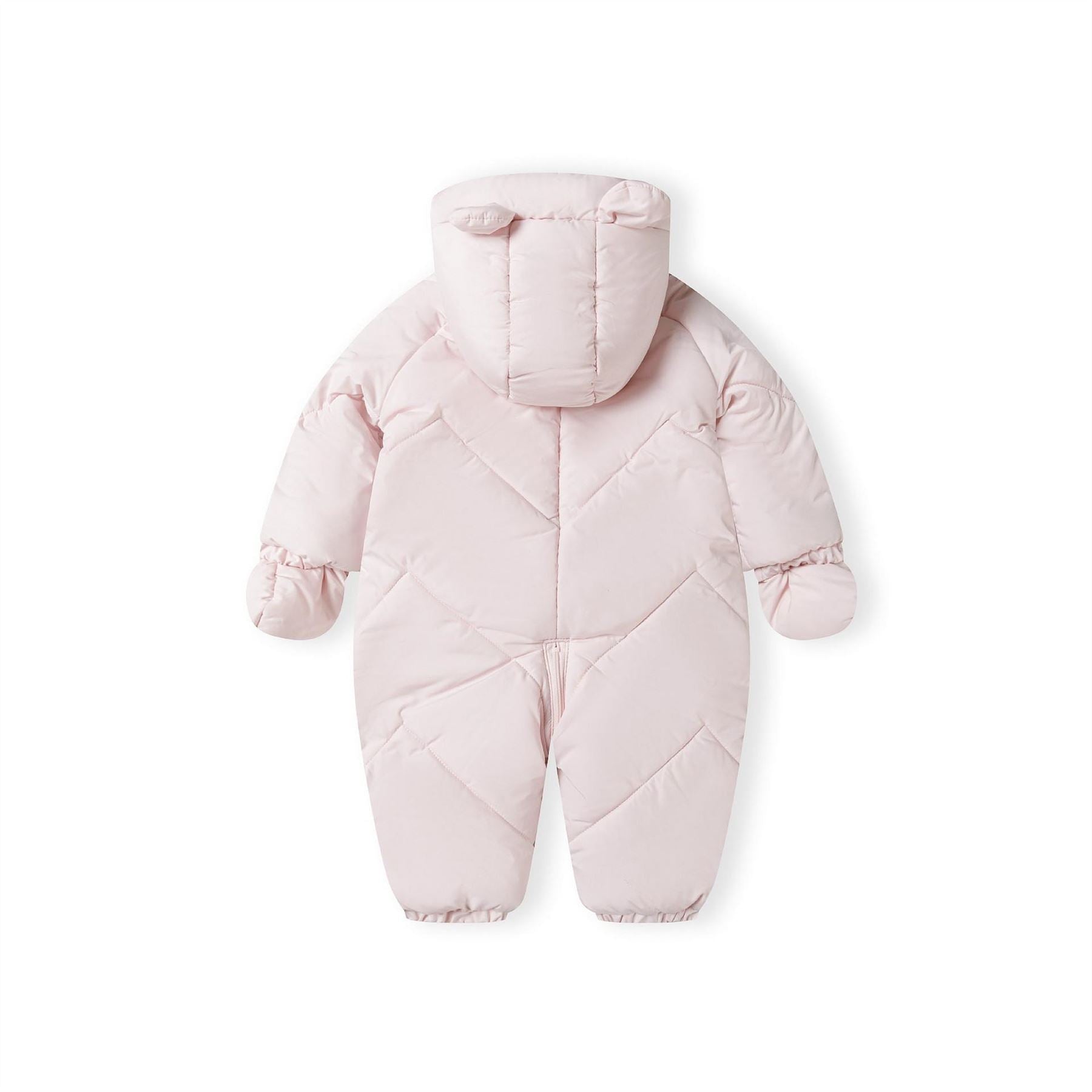 Minoti Girls Snowsuit With Hood 3d Ears Light Pink
