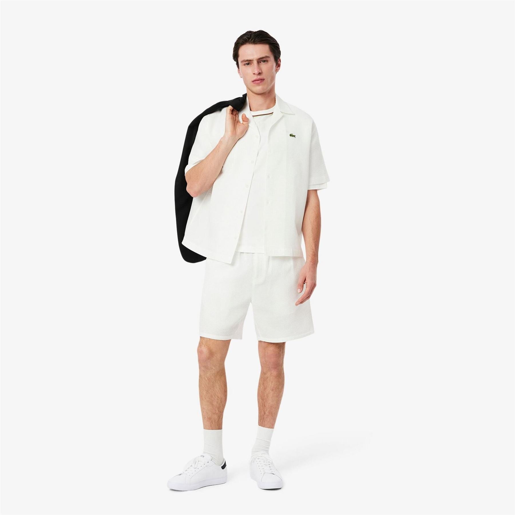 Lacoste Powercourt Low Top Crocodile Print Sneakers