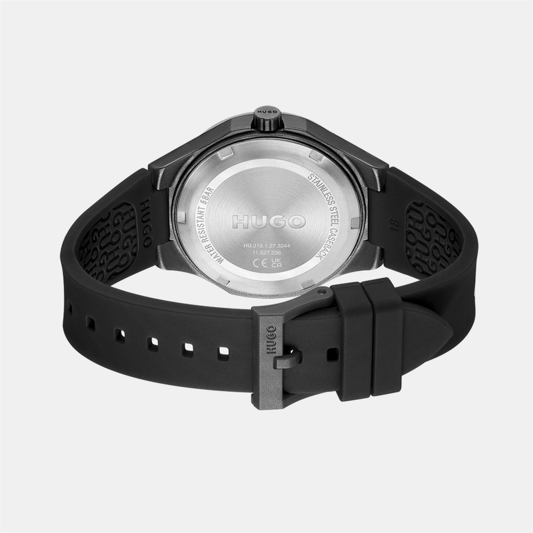 Hugo HUGO #LIT Black Silicone Watch