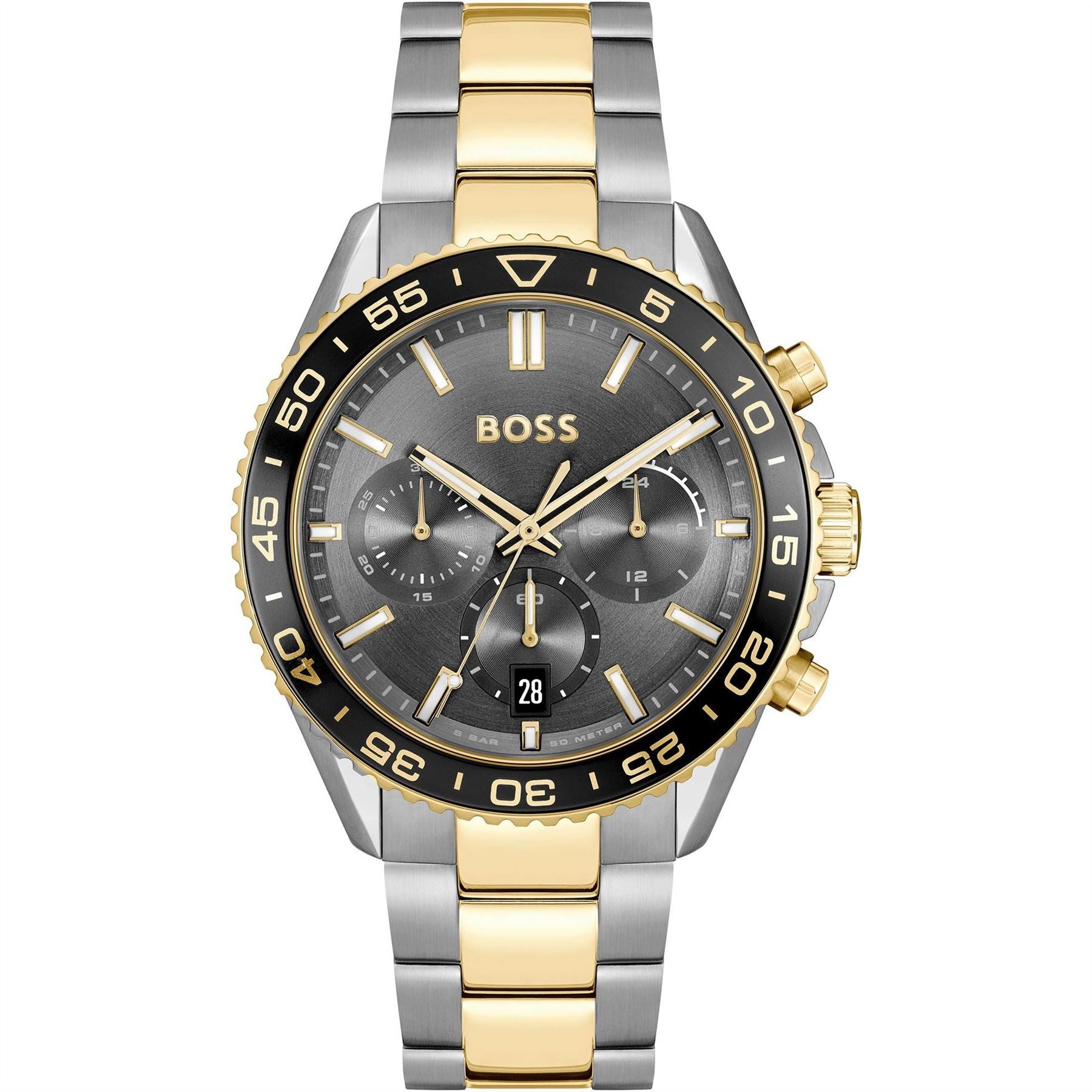 Boss Runner Chronograph Stainless Steel Water Resistant Analogue Quartz Watch