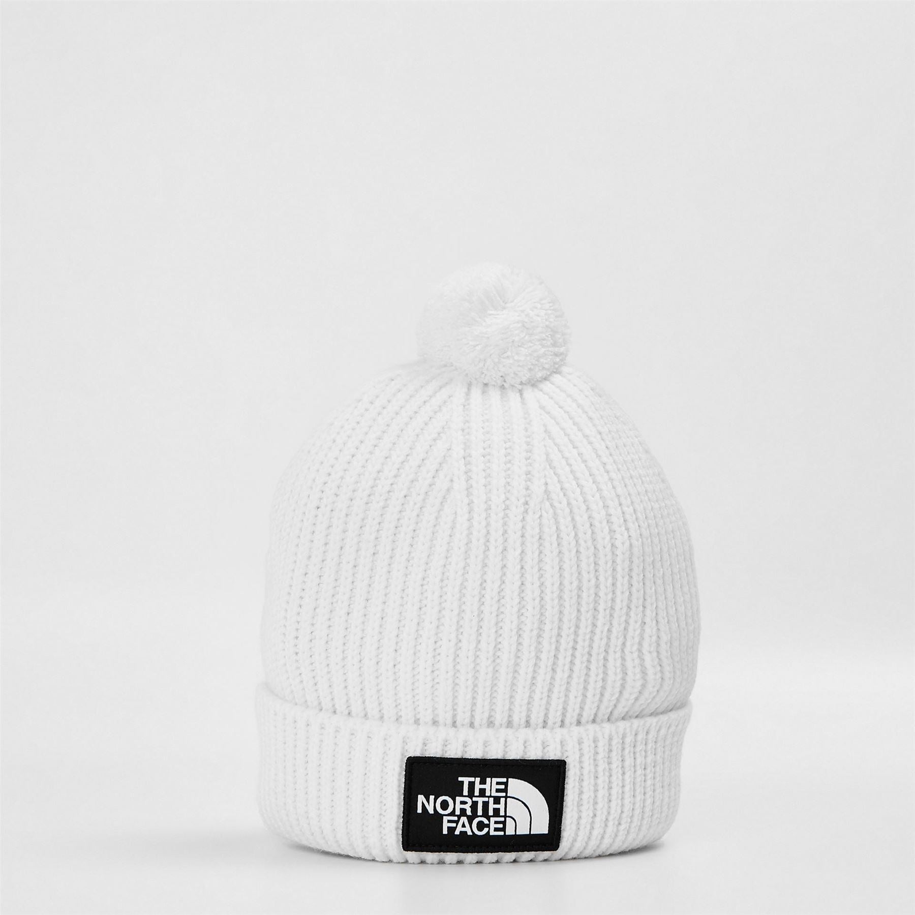 The North Face North Face Tnf Logo Box Pom Beanie Gardenia wh