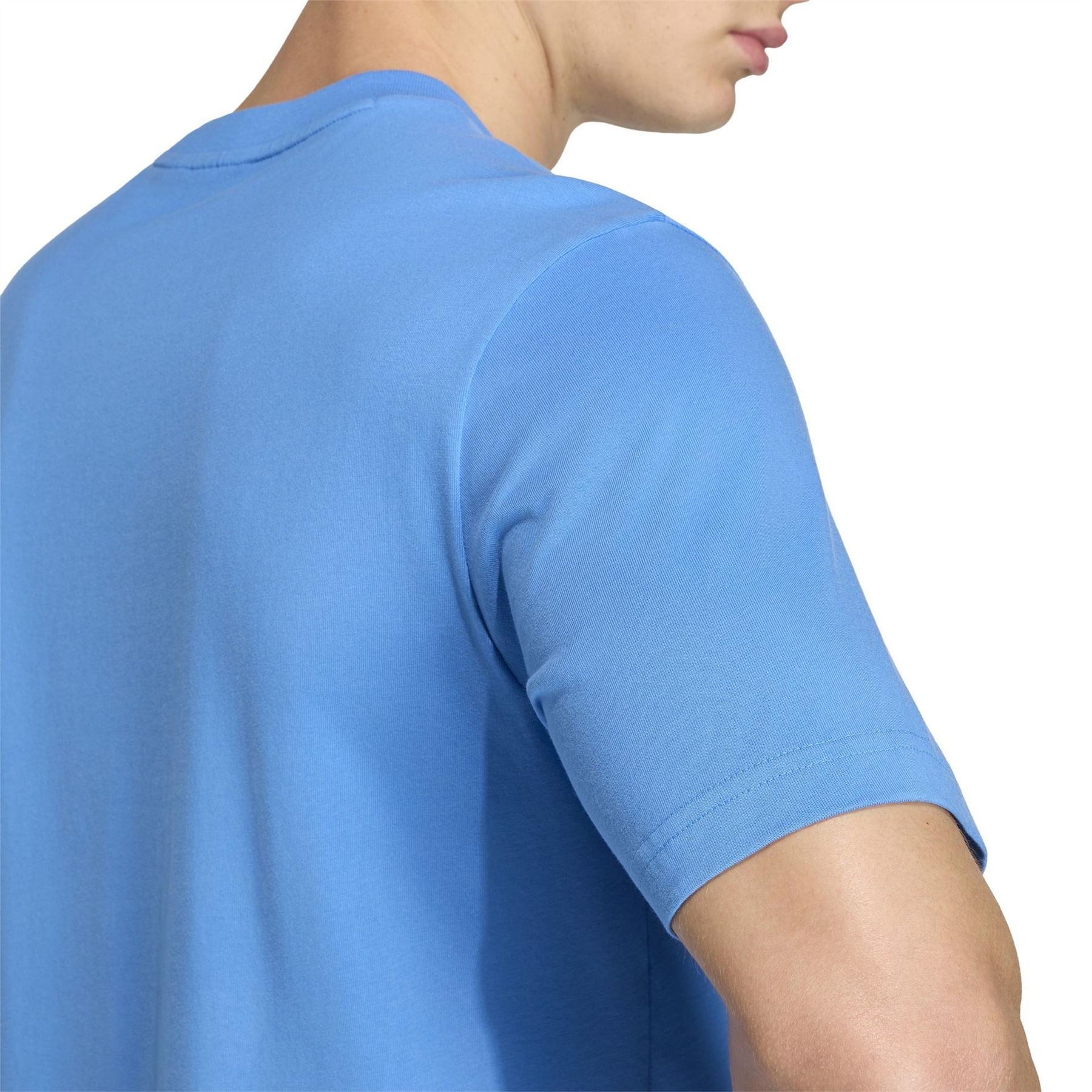 adidas Mens Essentials Single Jersey Linear Embroidered Logo T-Shirt