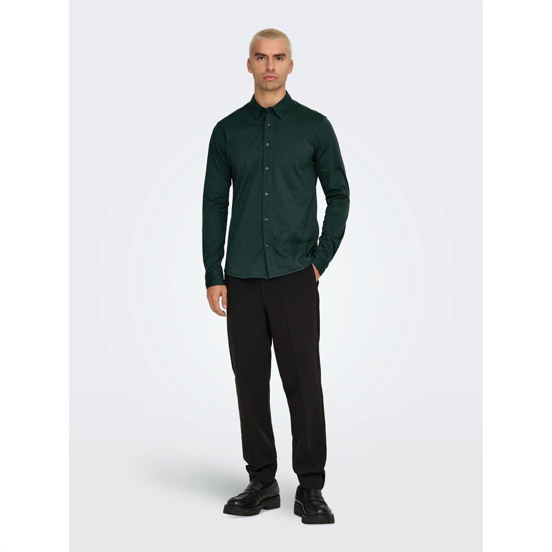 Only Regular Fit Long Sleeve Point Collar Shirt
