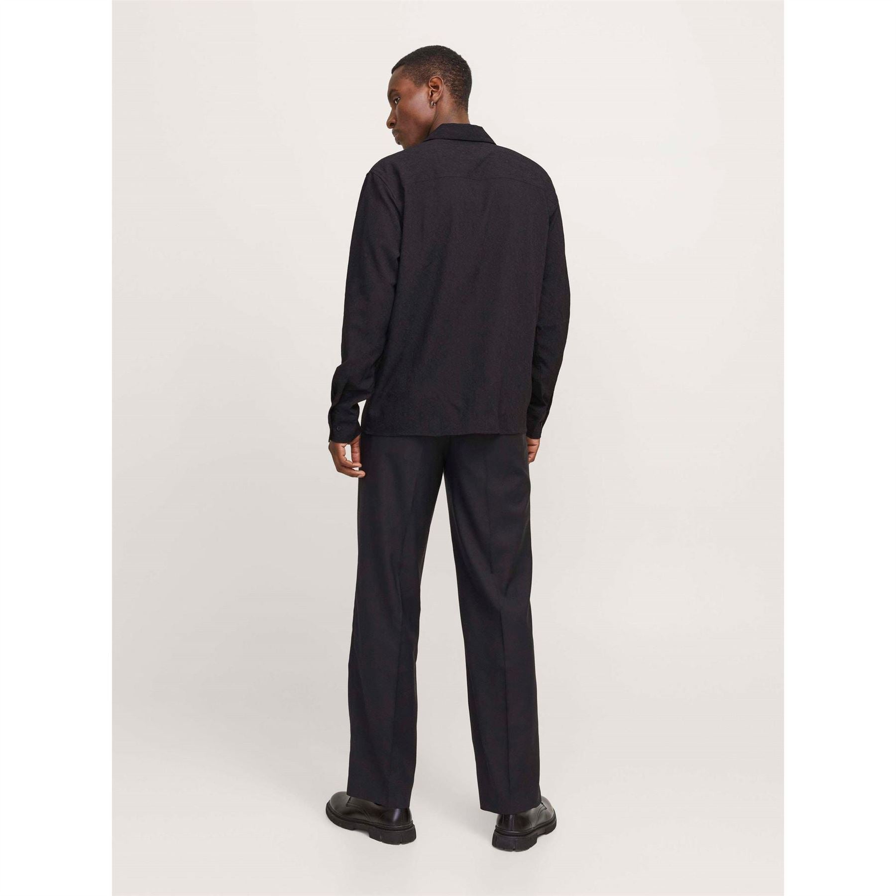 Jack and Jones Jacquard Long Sleeve Plain Shirt