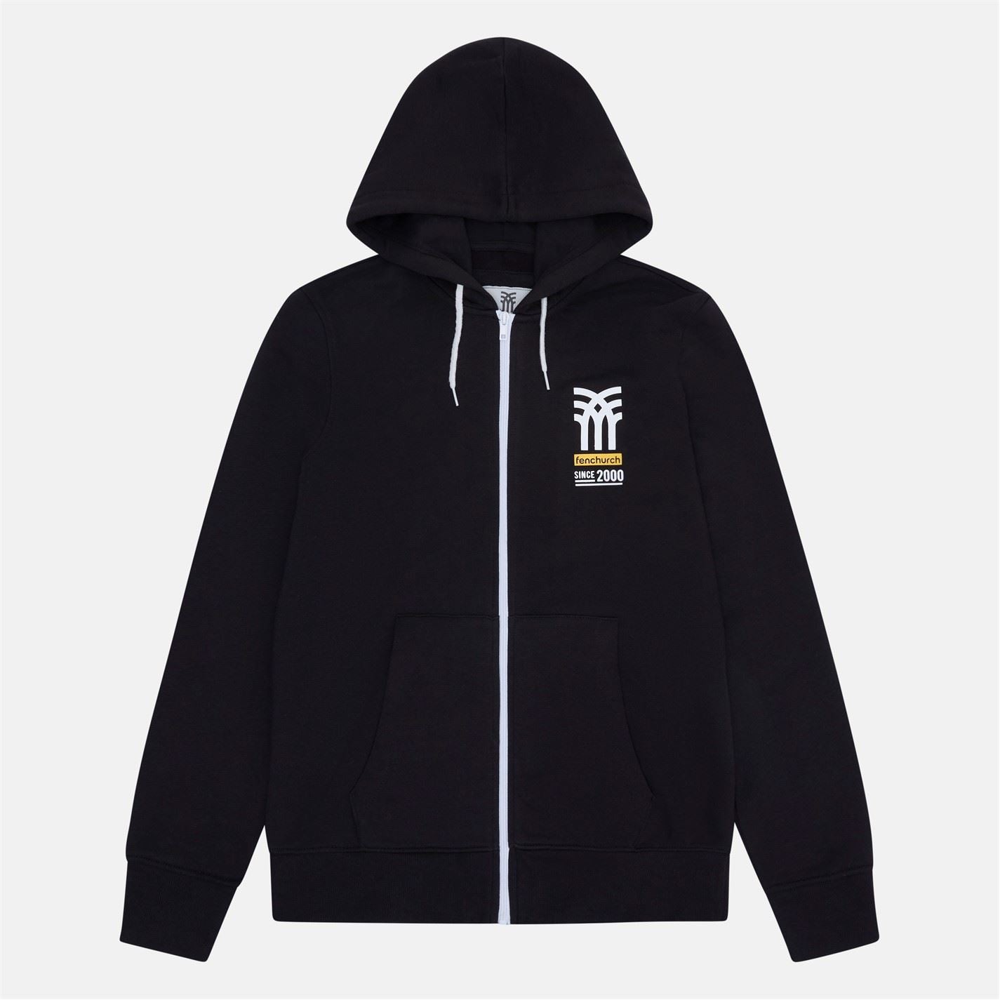 Fenchurch Printed Logo Hooded Neck Regular Fit Sweatshirt