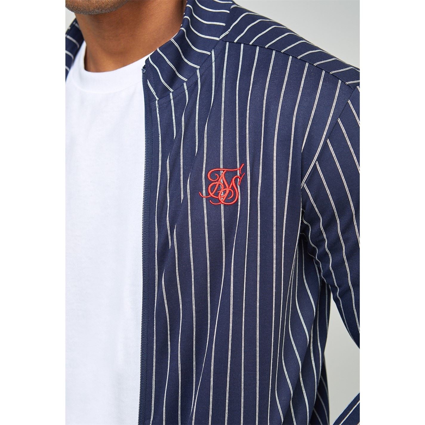 SikSilk Pins Athletic Mock Neck Long Sleeve Top