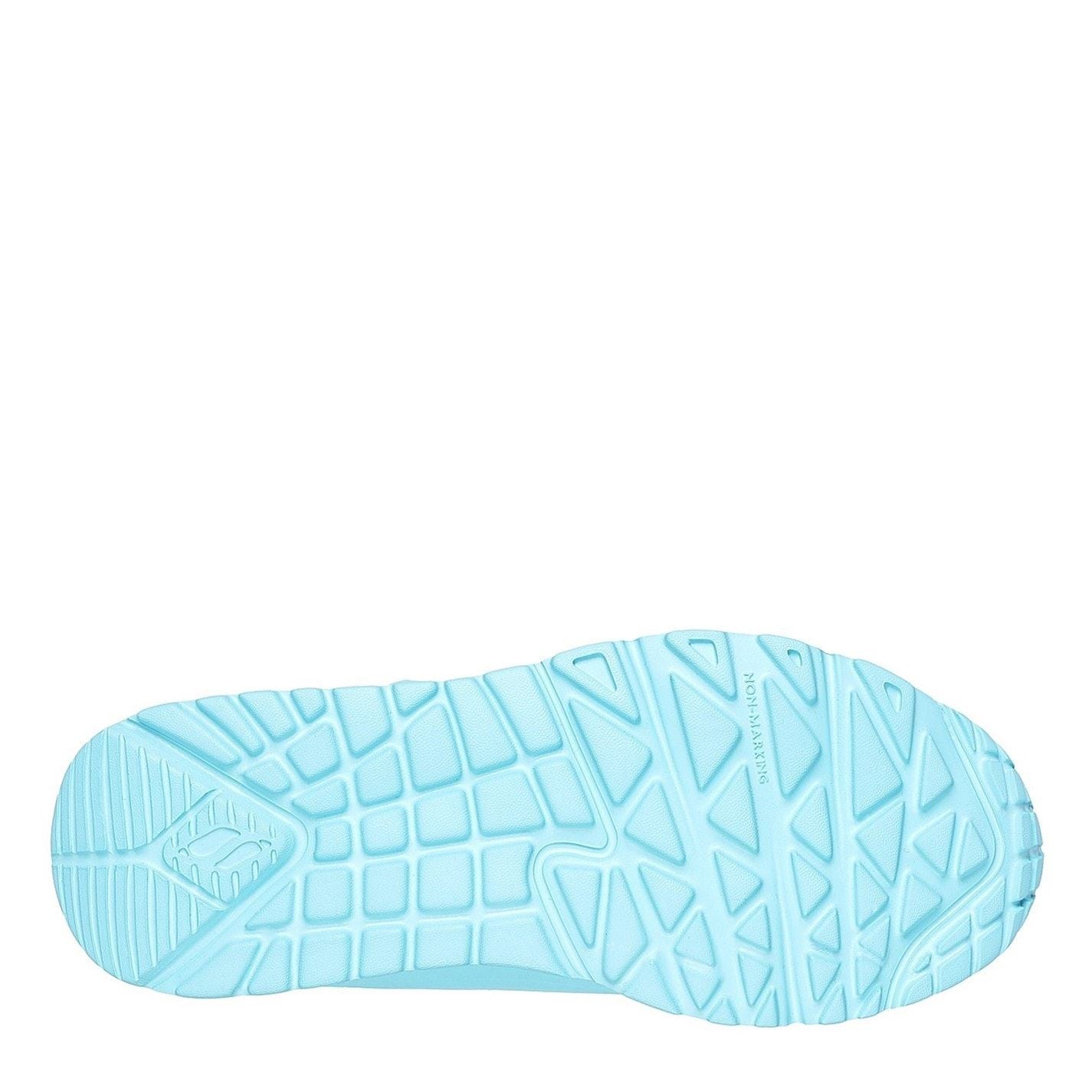 Skechers Duraleather W Metallic Heel Lace Up Low Top Trainers Girls