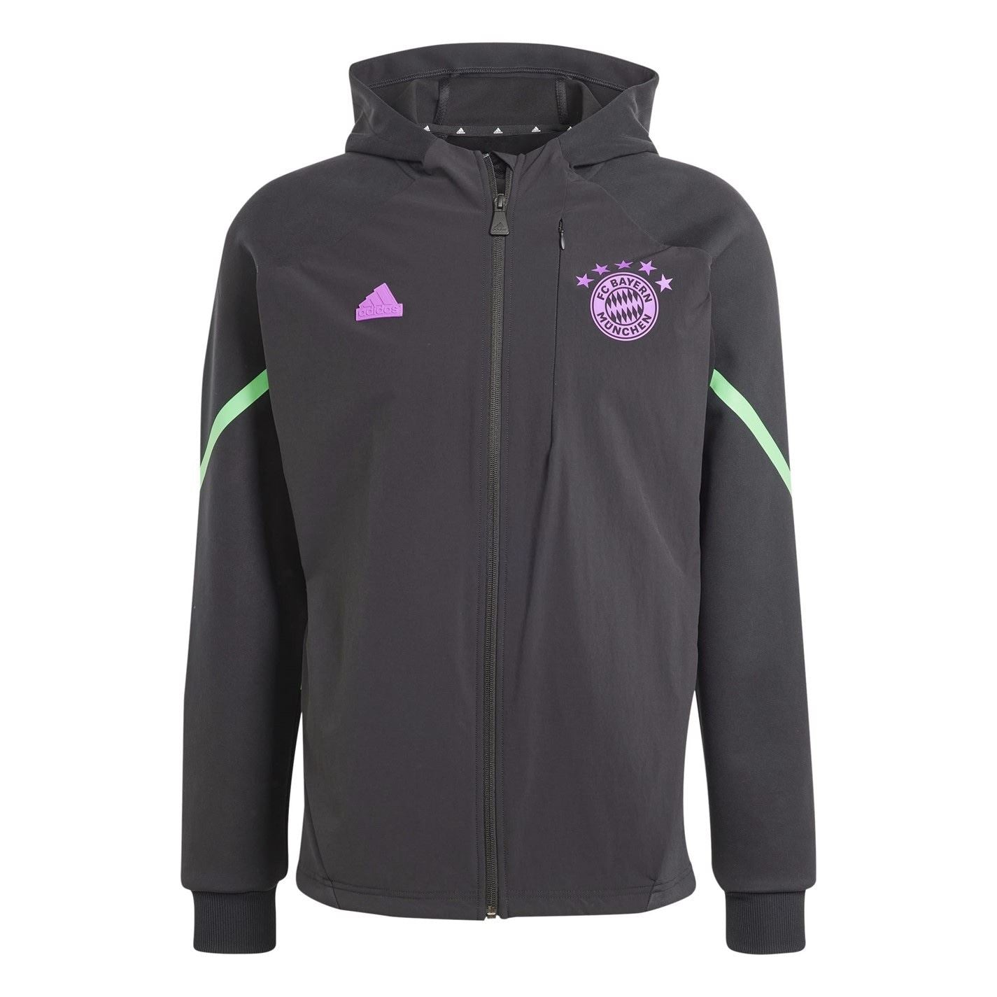 adidas Mens Bayern Munich Designed For Gameday Full Zip 2024 2025 Hoodie