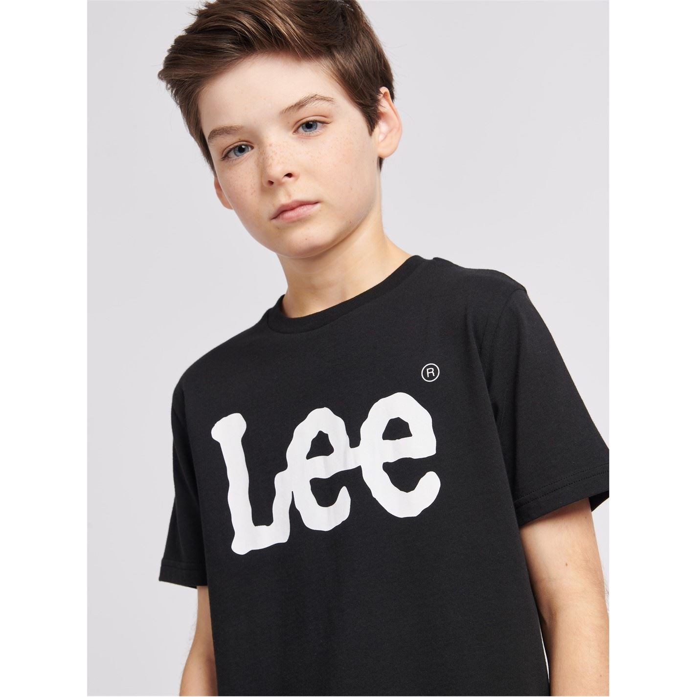 Lee Wobbly Lettering Crew Neck T-Shirt