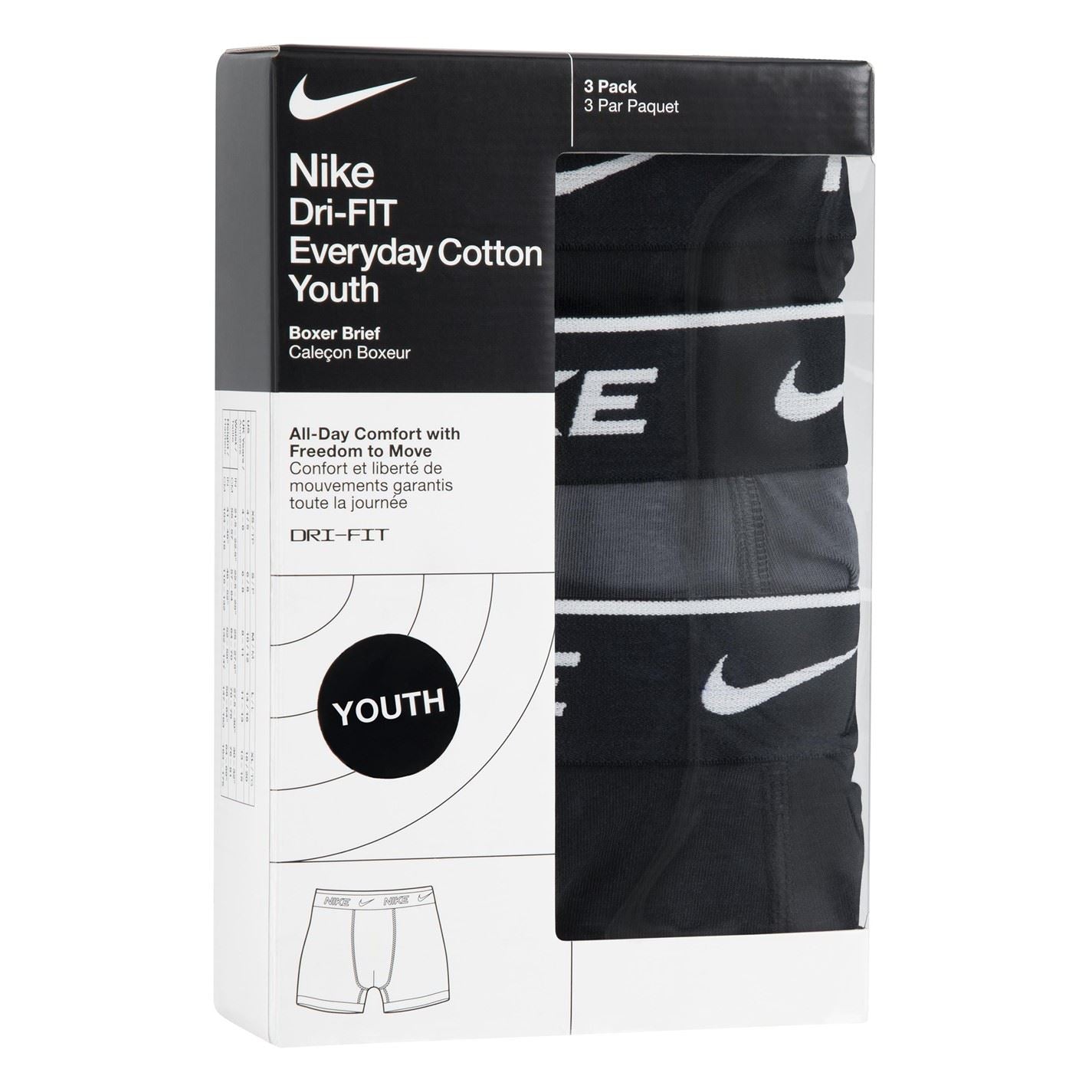 Nike Cotton Boxer Brief 3 Pack Boys