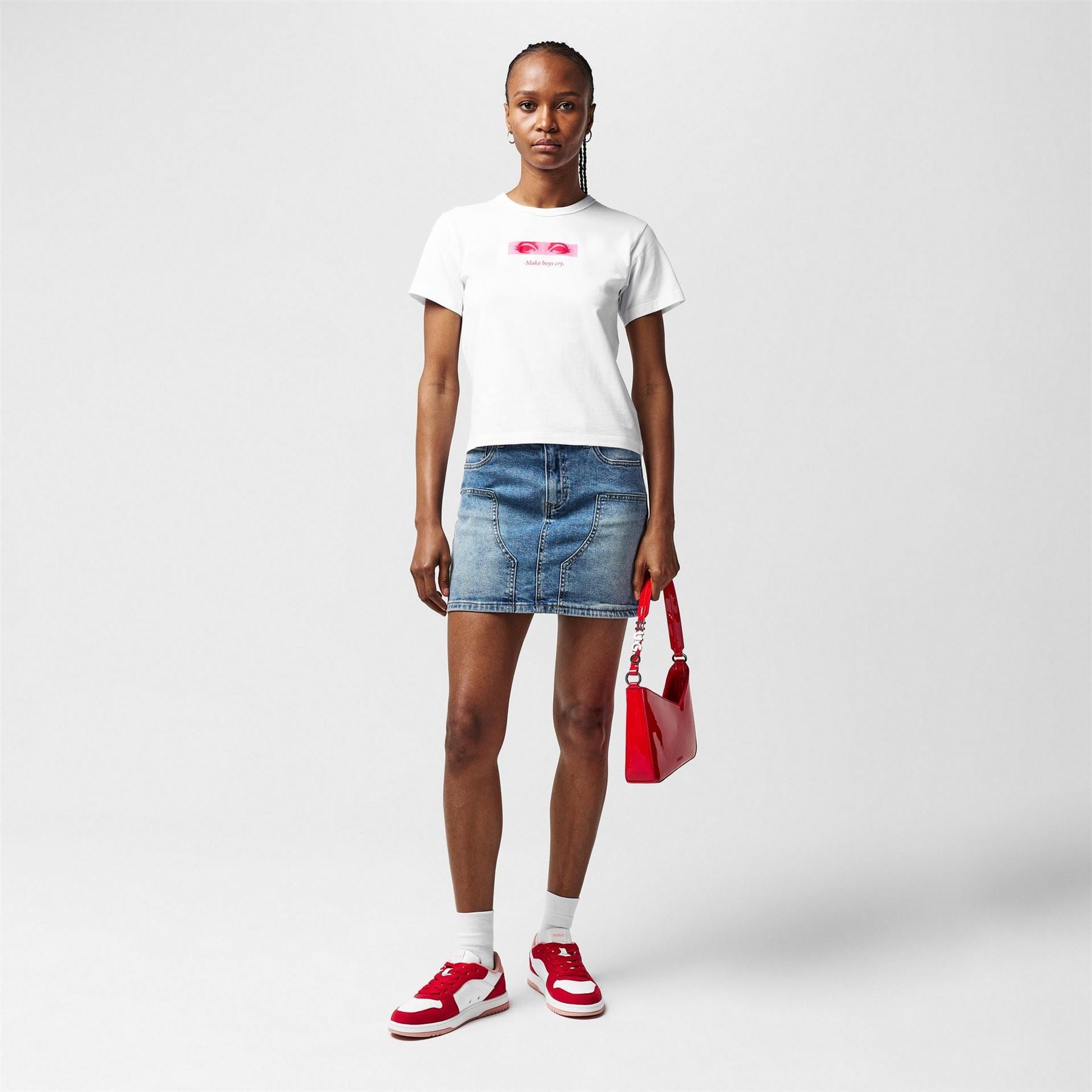 Hugo Regular Fit Crew Neck Lettering T-Shirt