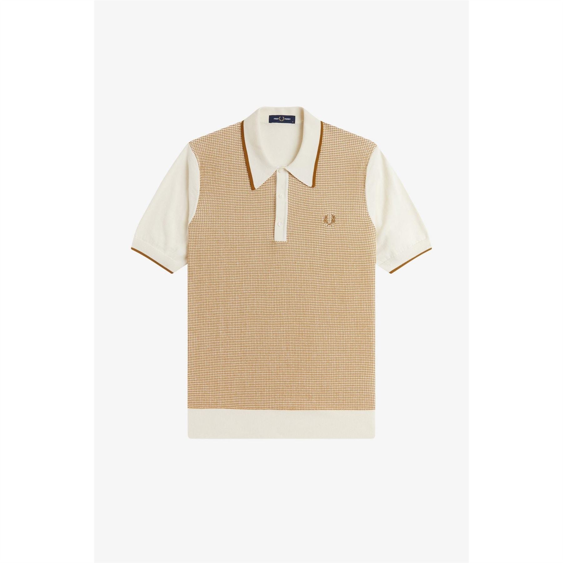 Fred Perry Knitted Short Sleeve Polo Shirt