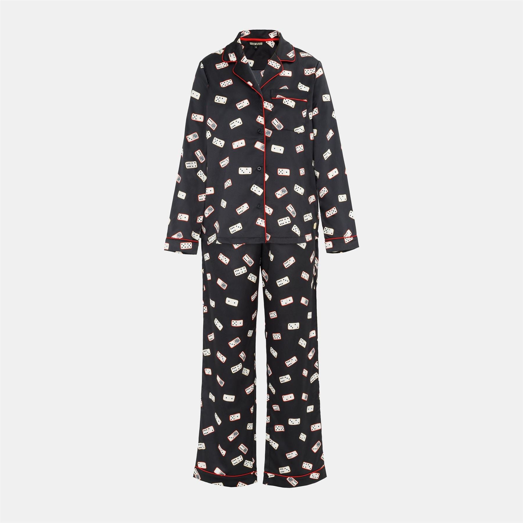 Biba Rever Collared Neck Long Sleeve Pyjama Set