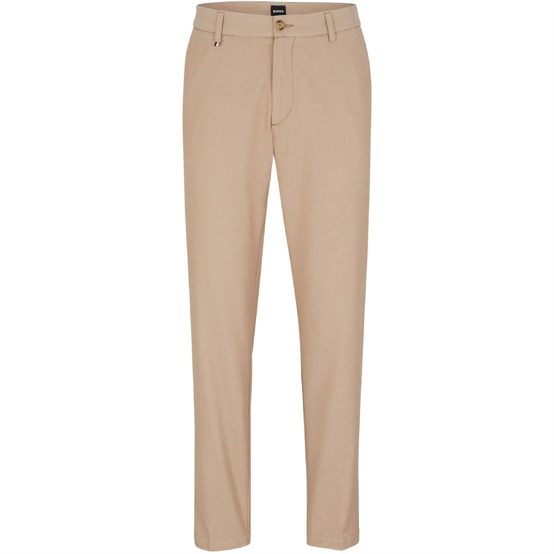 Boss Kane Solid Patterned Straight Trousers
