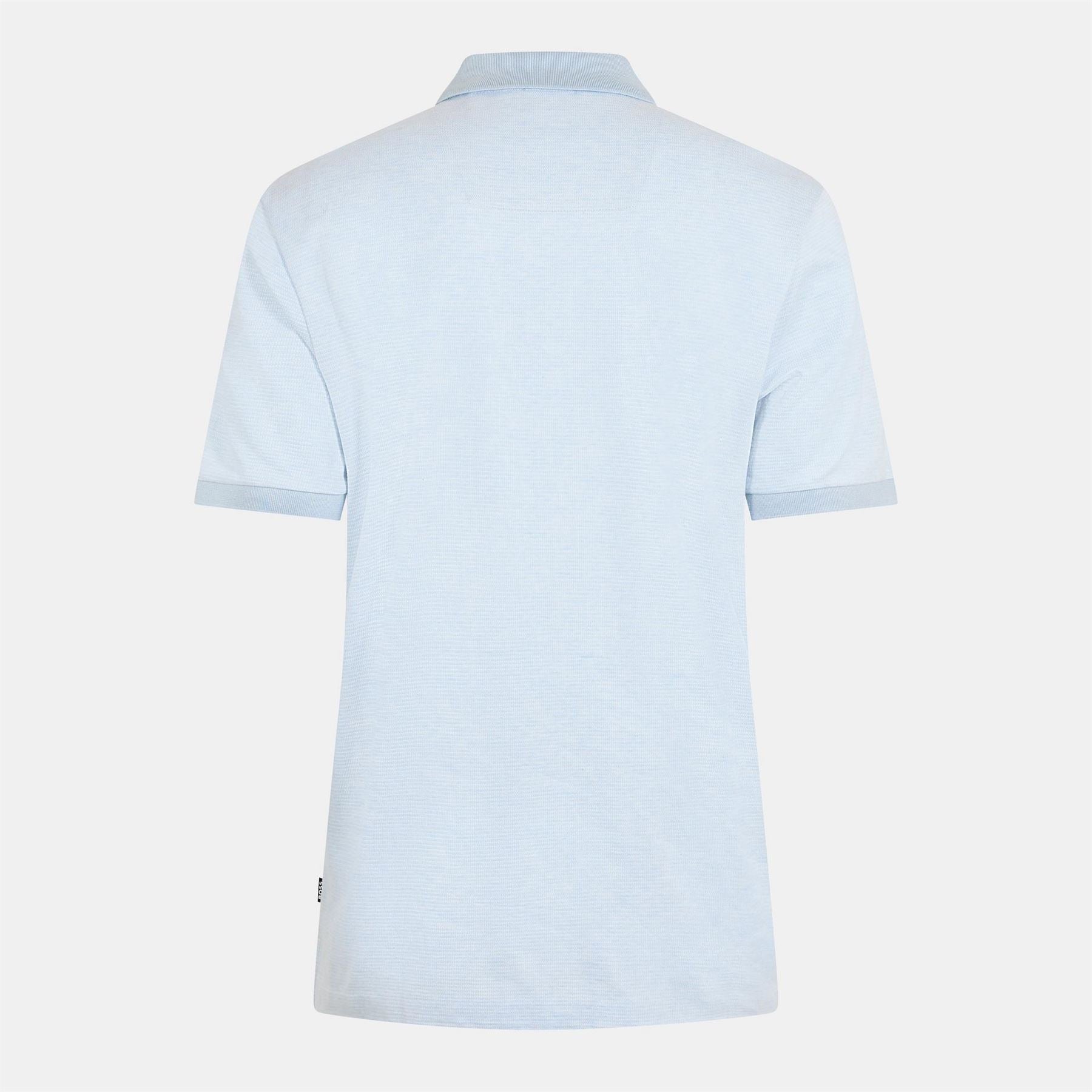 Boss H Parlay Micro Pattern Cotton Short Sleeve Polo Shirt