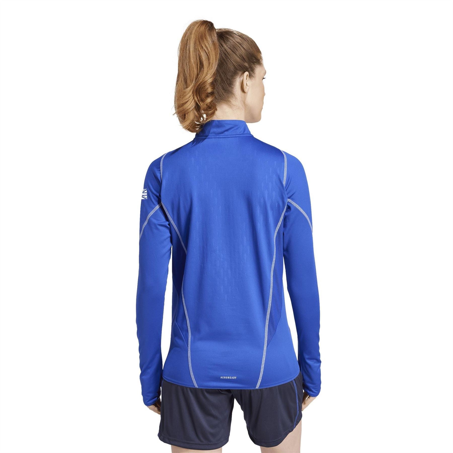 adidas Team GB Funnel Neck Long Sleeve Athletic Top