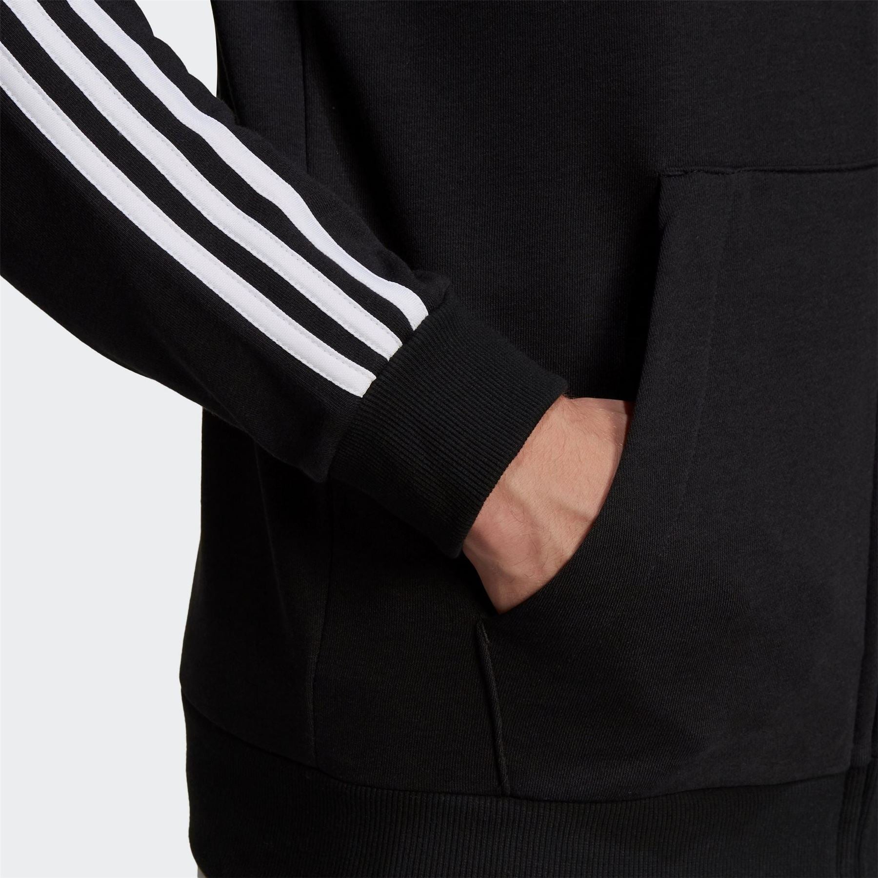 adidas French Terry 3 Stripes Full Zip Hoodie