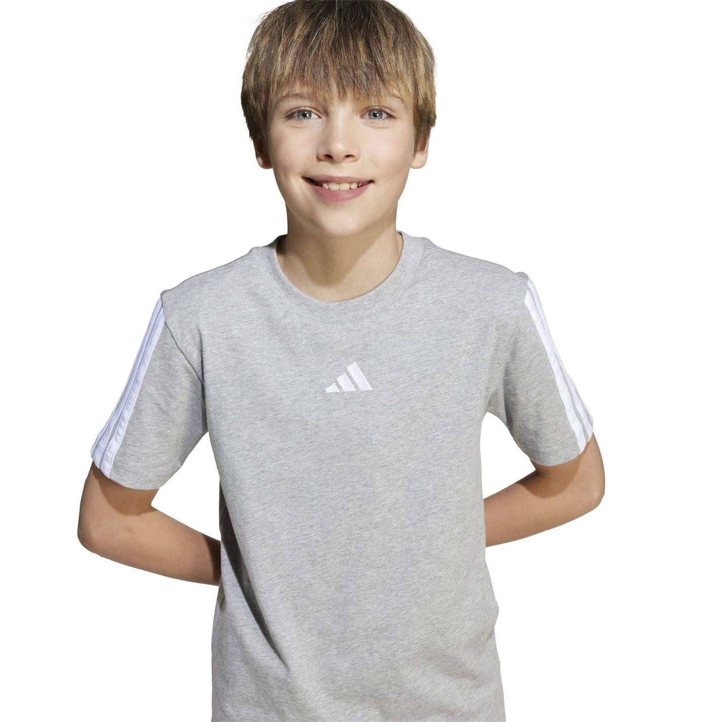 adidas 3 Stripe Essentials T-Shirt Junior