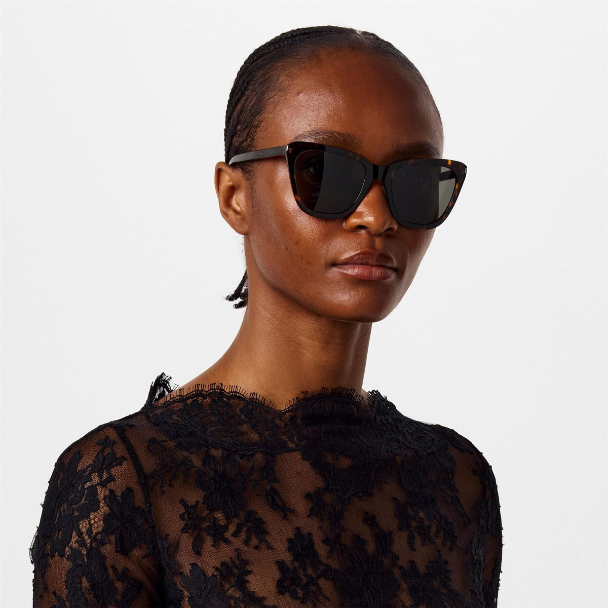 Saint Laurent Womens Laurents Sl 548 Slim Rectangle Sunglasses