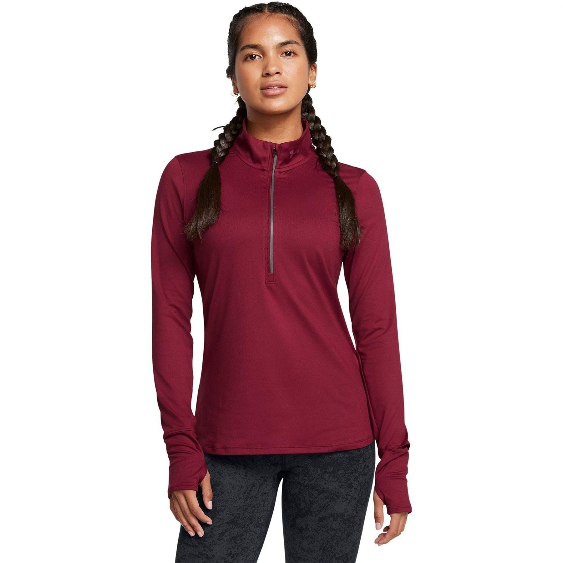 Under Armour Launch Zip Neck Long Sleeve Slim Fit Athletic Top