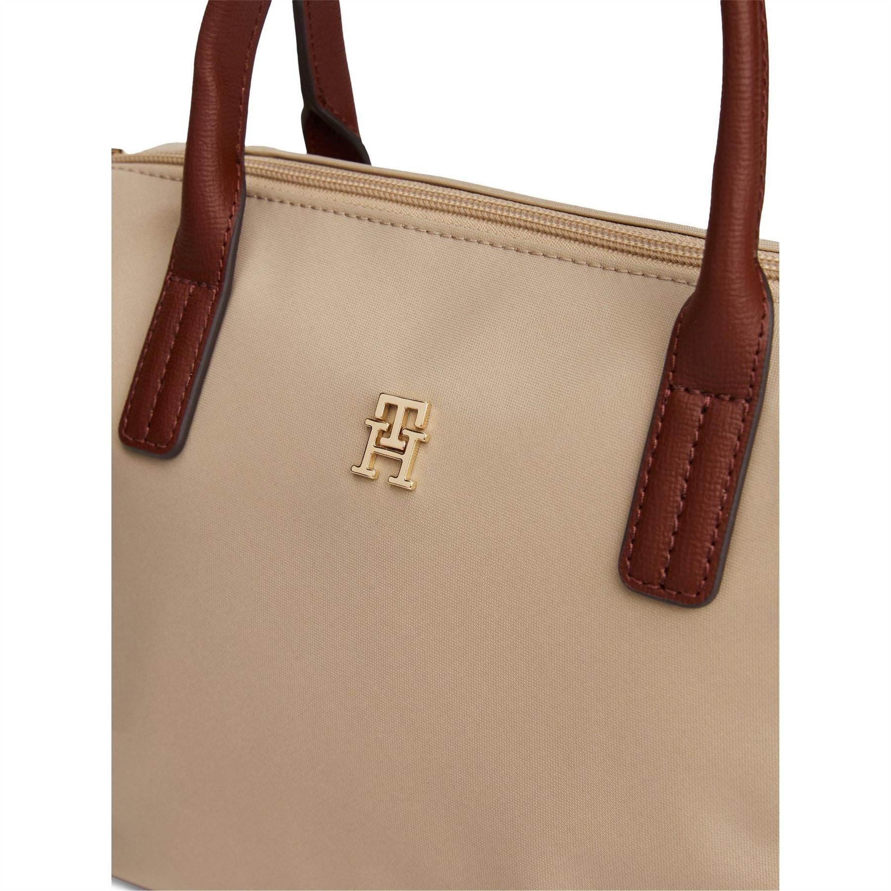 Tommy Hilfiger Popette Mini Trapezoid Tote with Gold Tone Hardware
