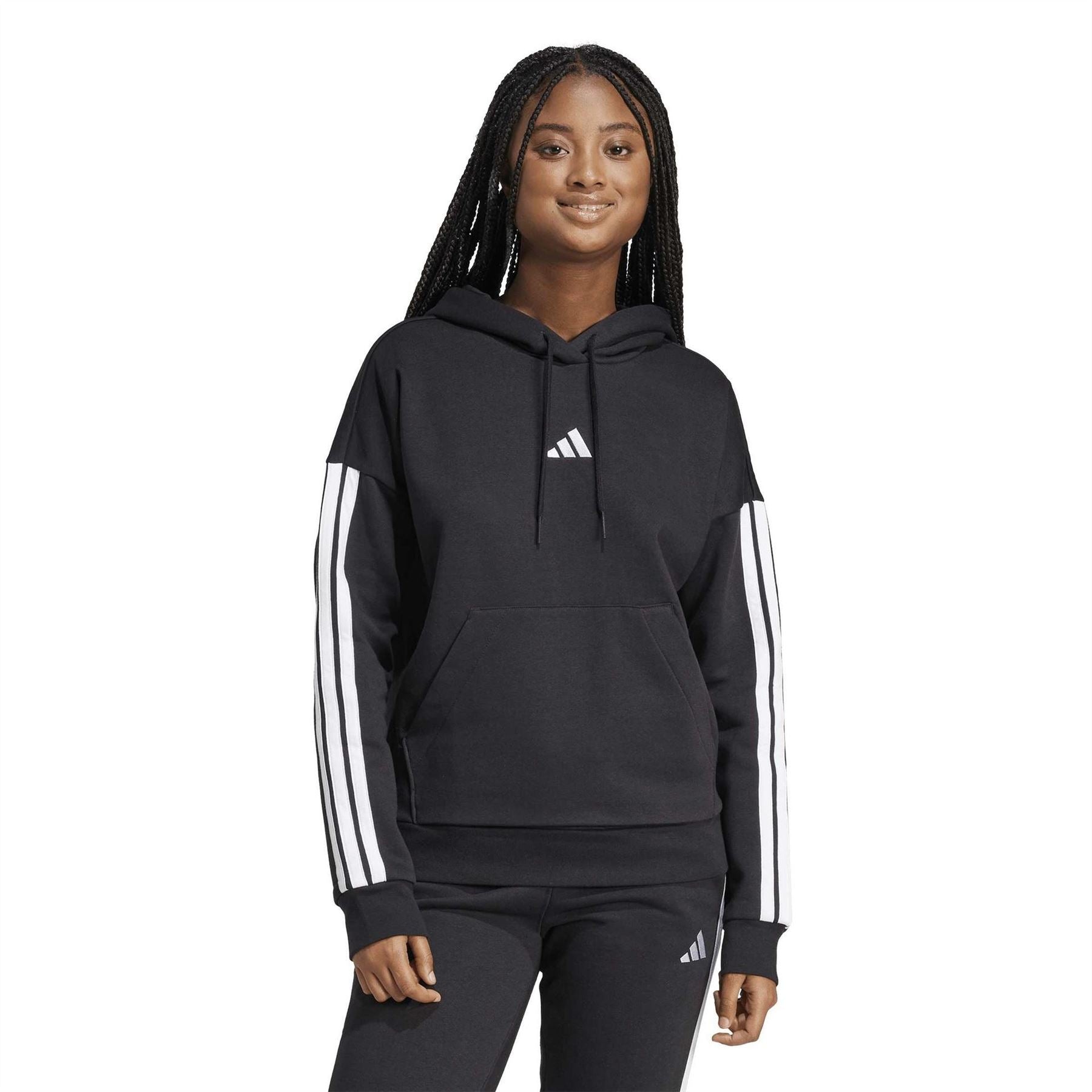 adidas Essentials 3 Stripes Fleece Hoodie