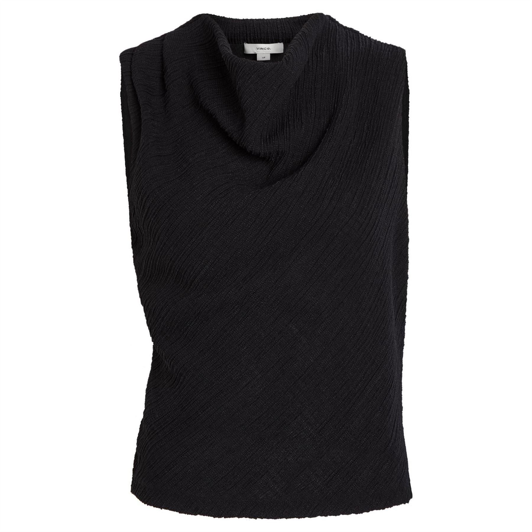 Vince Shadow Grid Cowl Nk Top