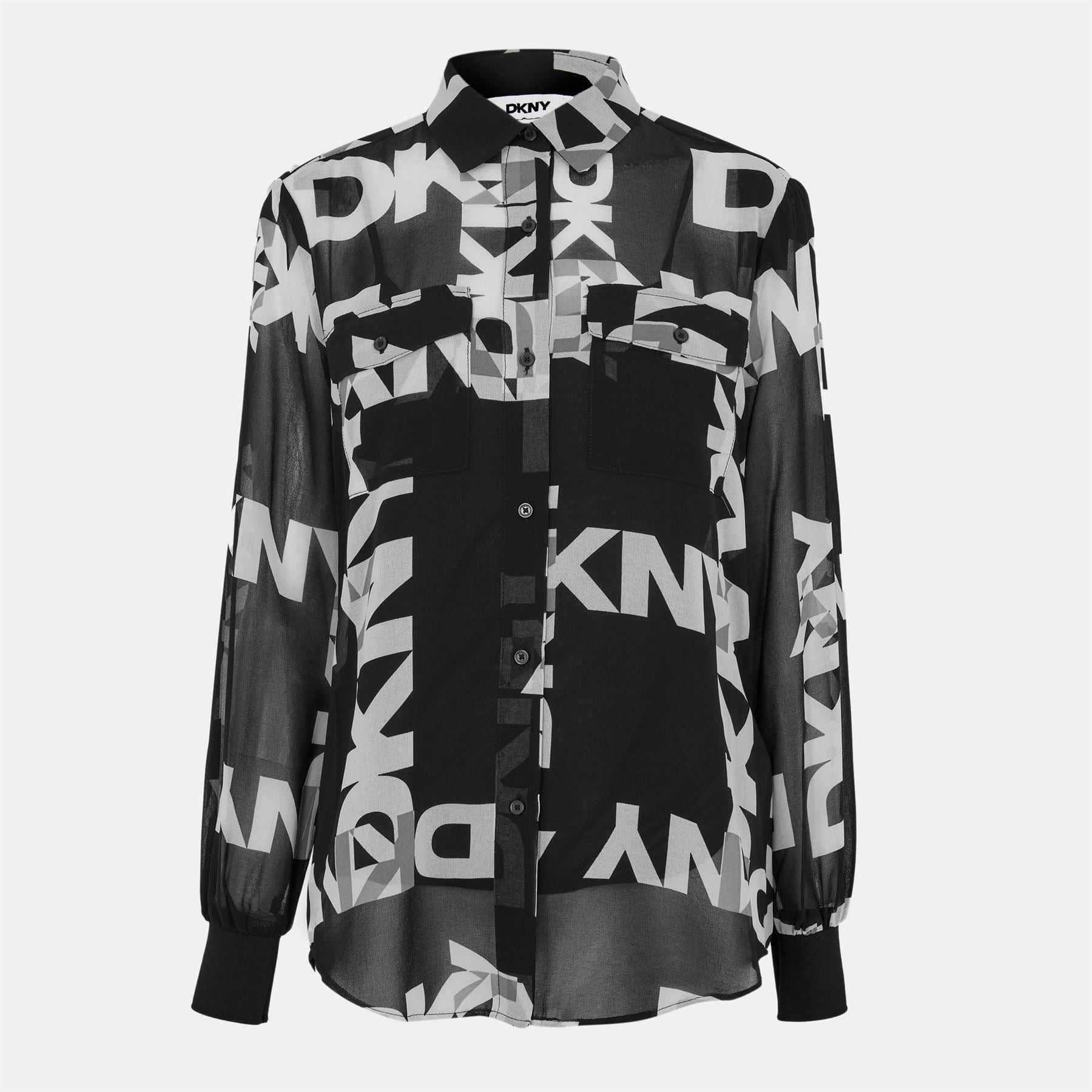 DKNY Long Sleeve Patterned Shirt
