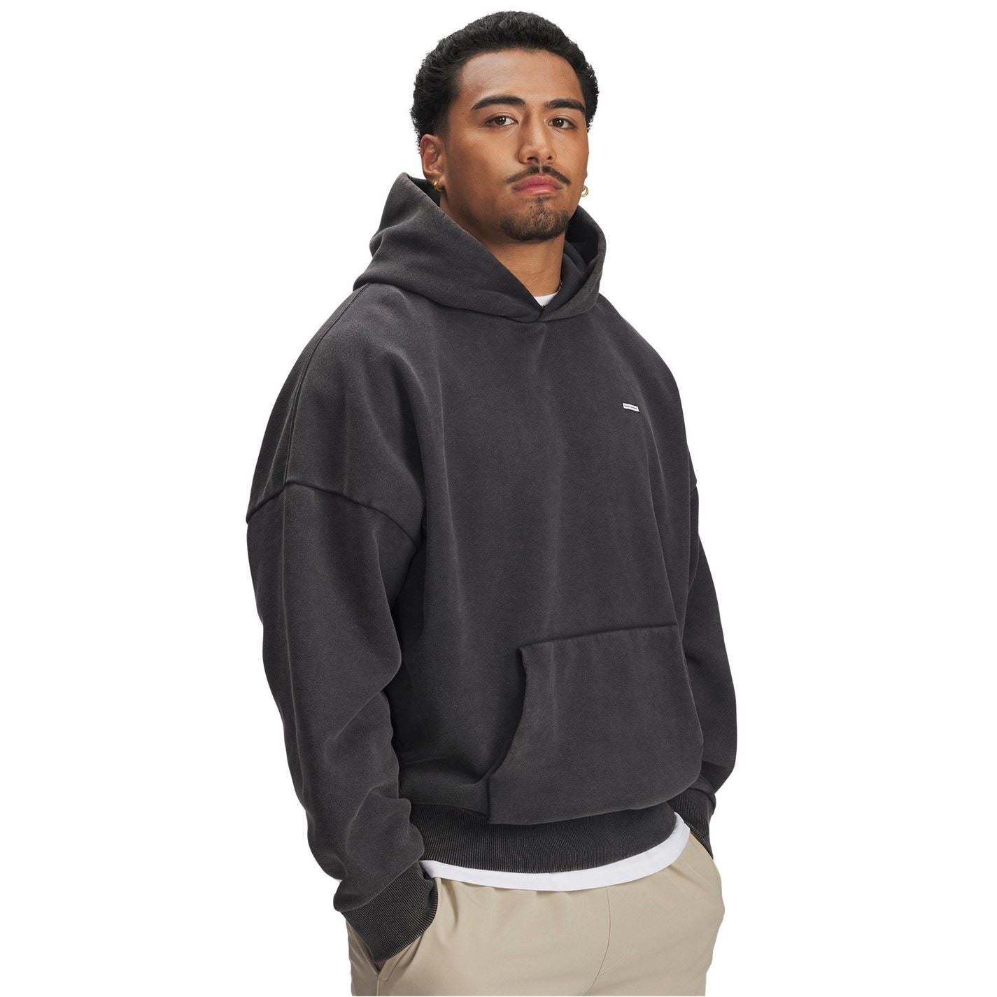 Under Armour Icon Hooded Neck Long Sleeve Drop Shoulder Top