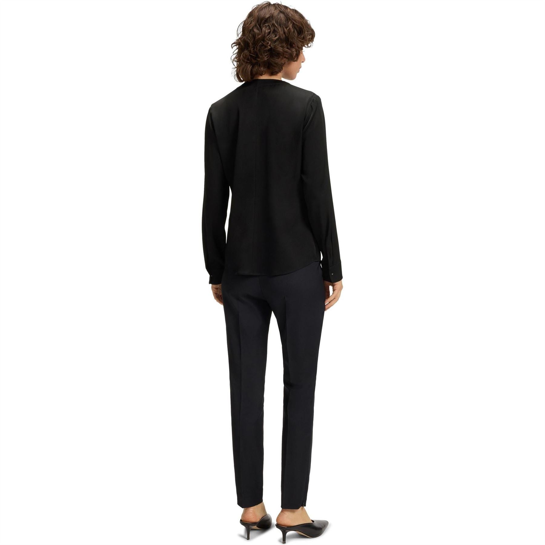 Boss Jewel Neck Long Sleeve Regular Fit Blouse