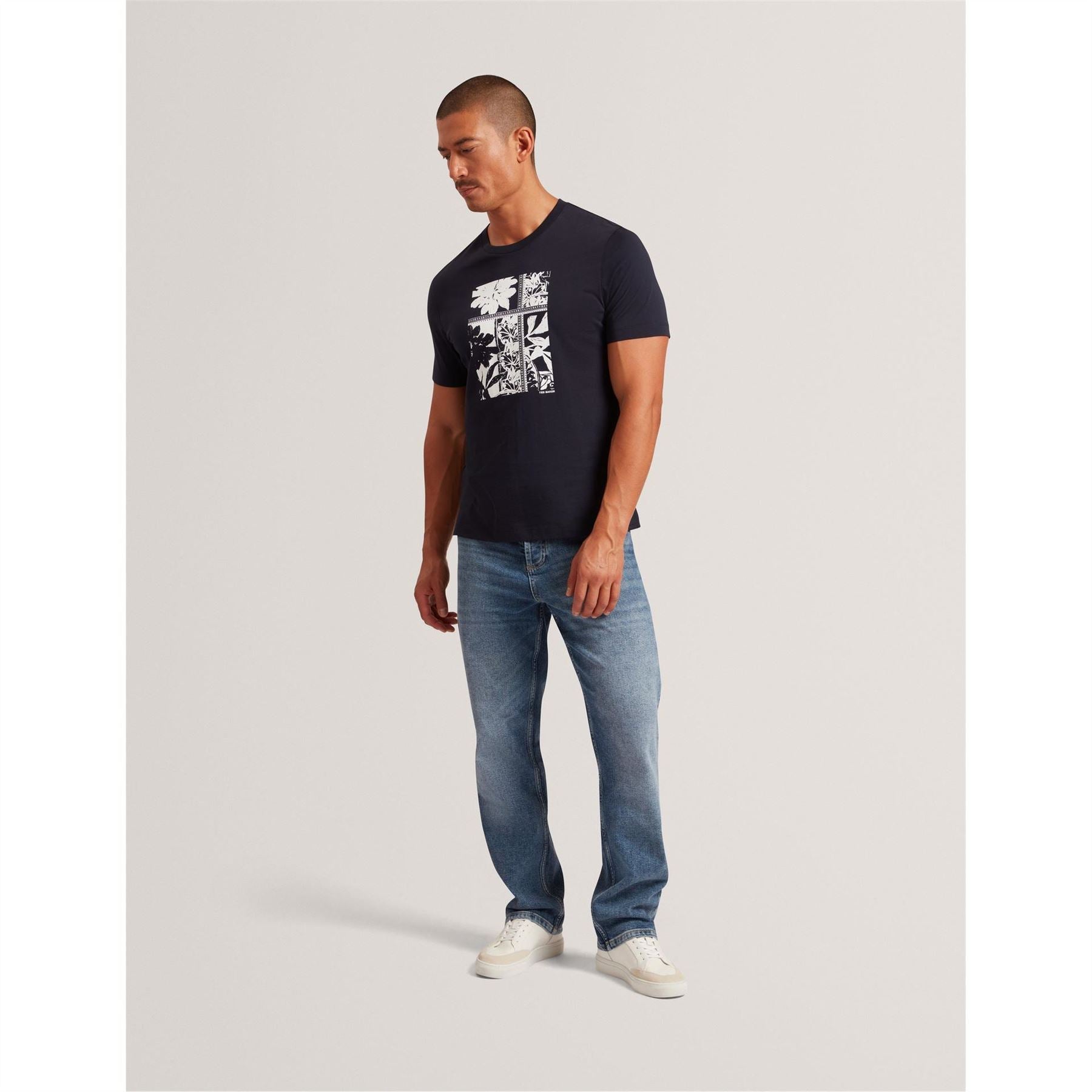 Ted Baker Box Print Crew Neck Short Sleeve T-Shirt