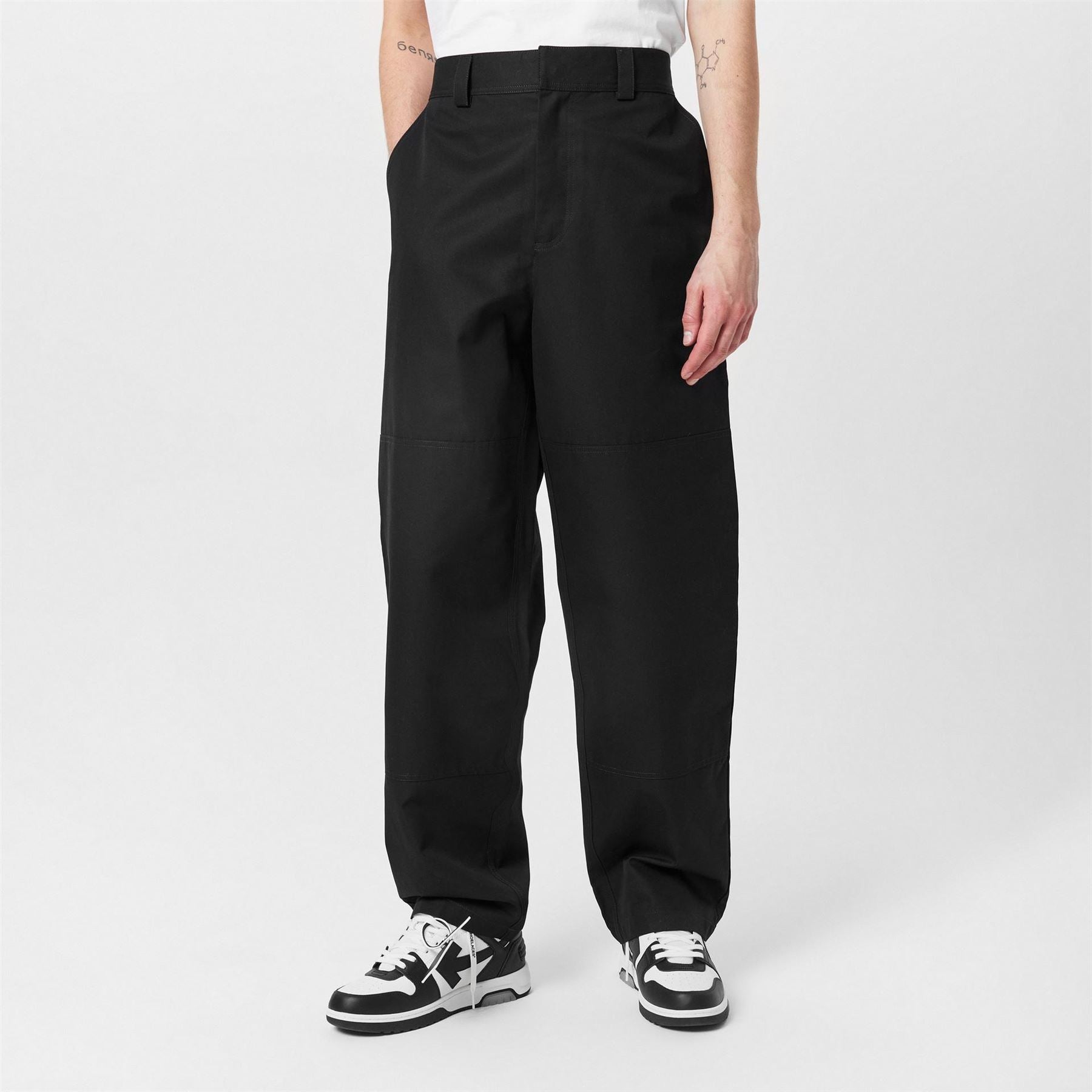 Off White Regular Fit Cargo Straight Pants